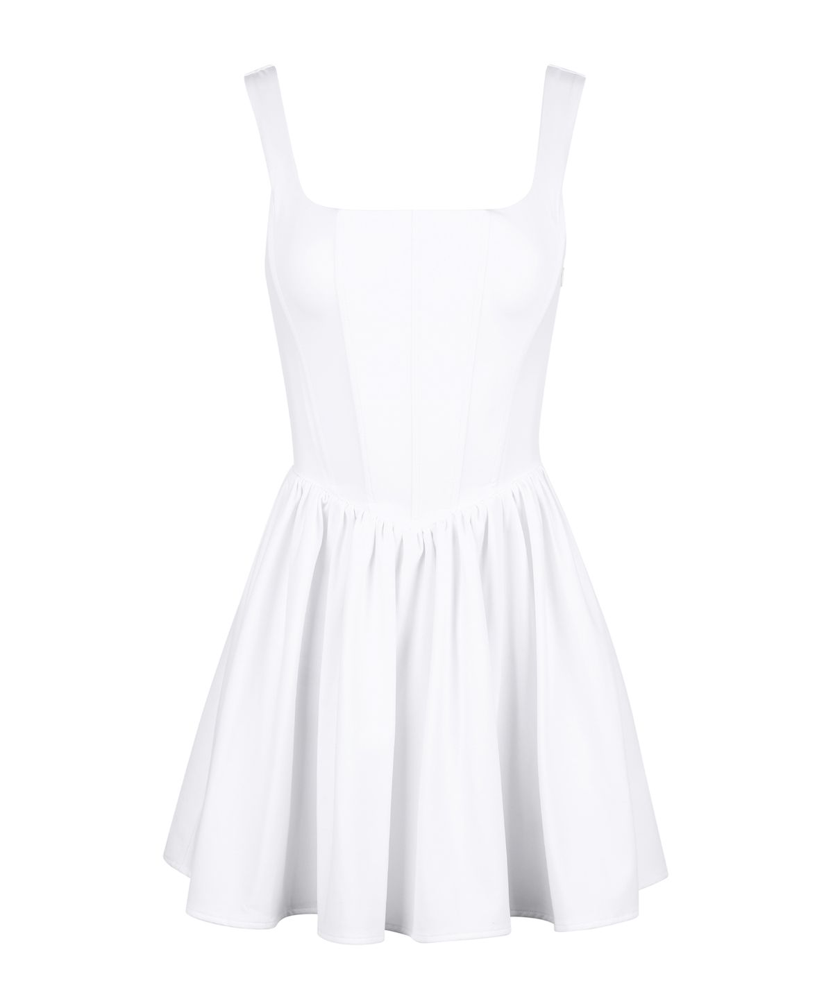 유희(YOUHEE) BASIC CORSET DRESS WHITE