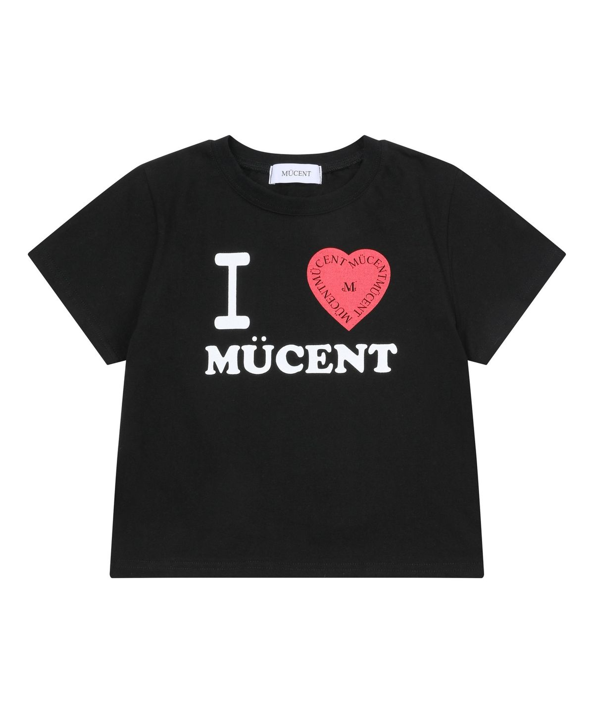 무센트(MUCENT) 아이 러브 무센트 레터링 반팔 티 남녀공용 (2컬러)