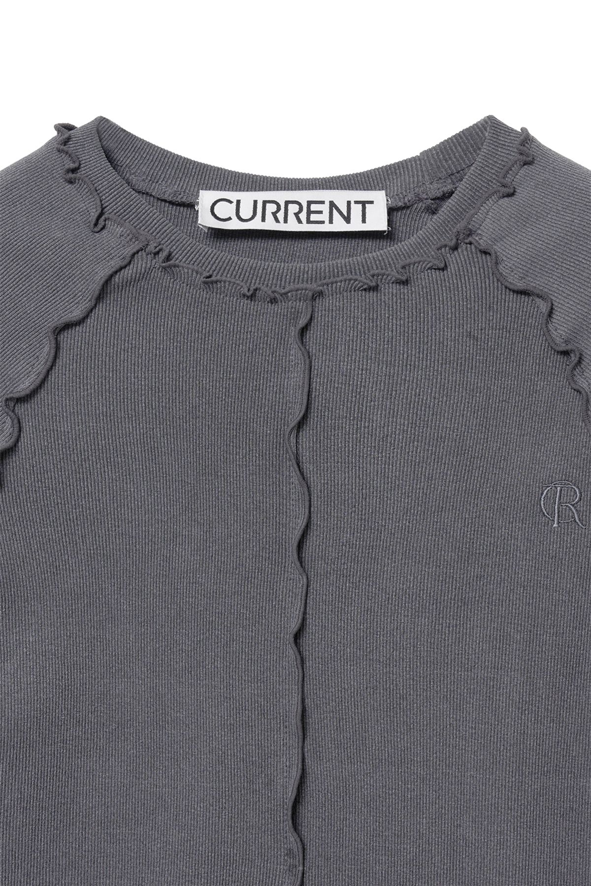 커렌트(CURRENT) JERSEY LIP TOP [CHARCOAL]