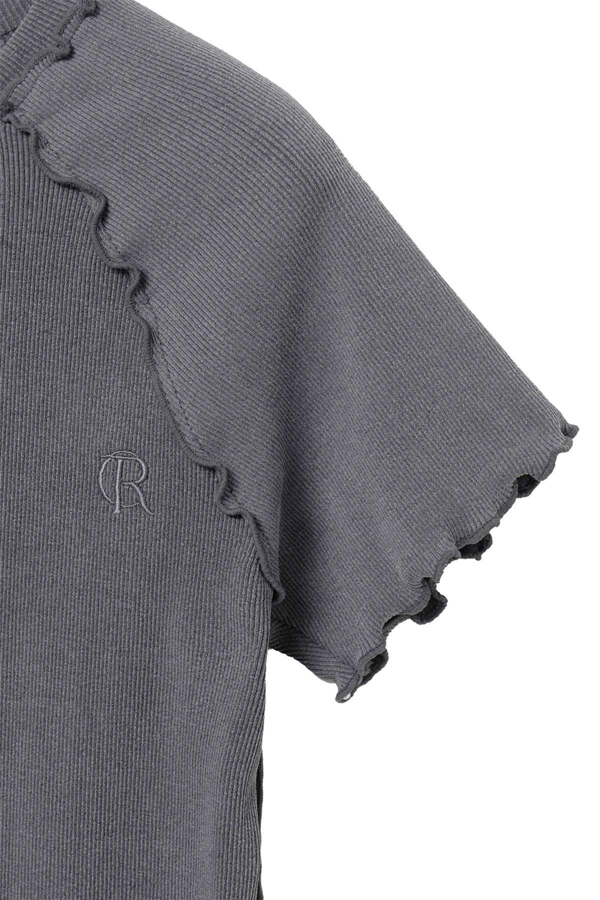 커렌트(CURRENT) JERSEY LIP TOP [CHARCOAL]