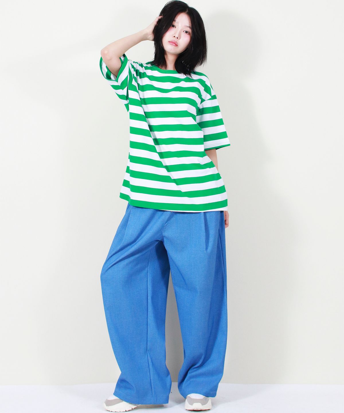 드마크(DEMARC) VINTAGE DENIM WIDE PANTS BLUE