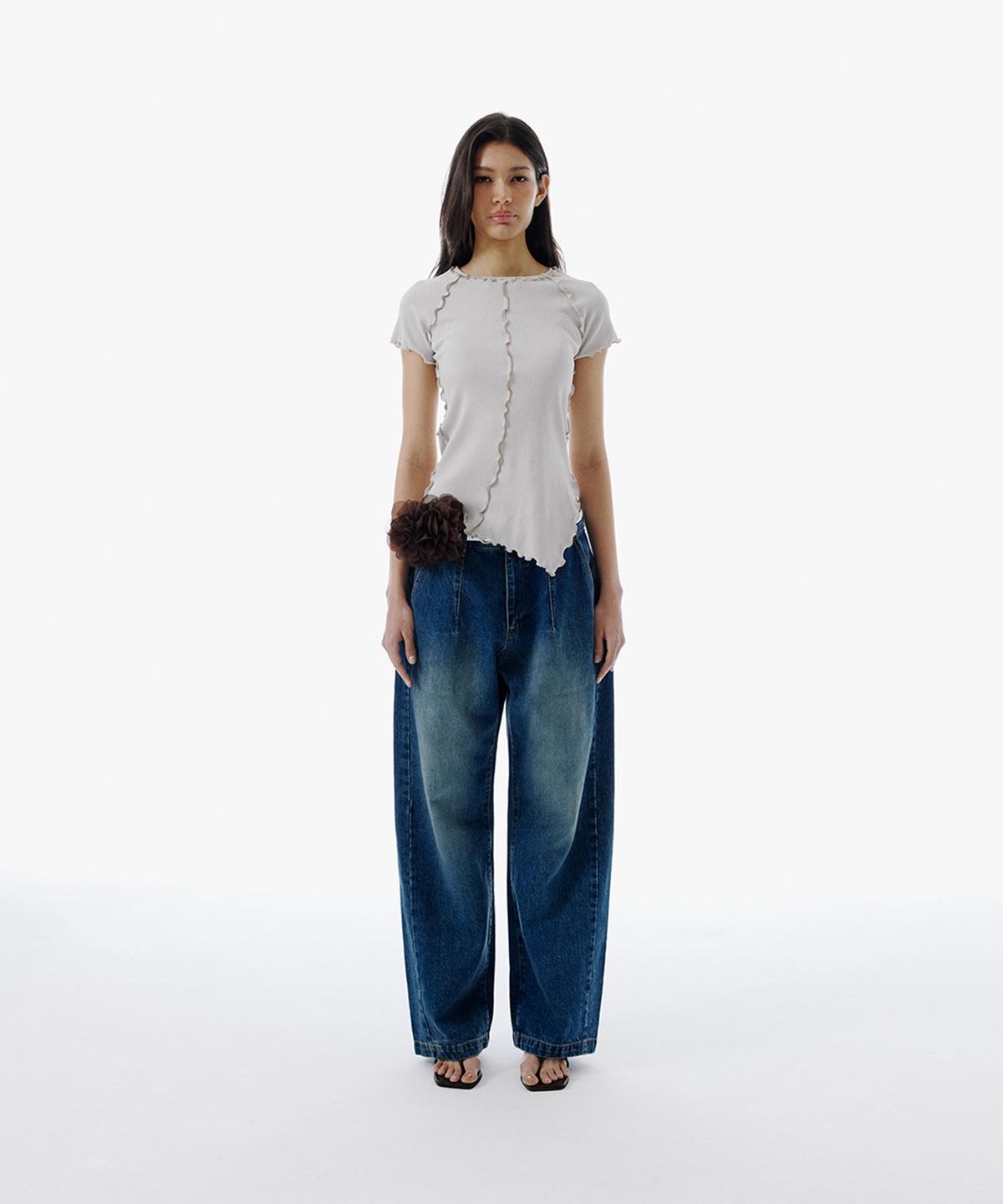 커렌트(CURRENT) JERSEY LIP TOP [IVORY]