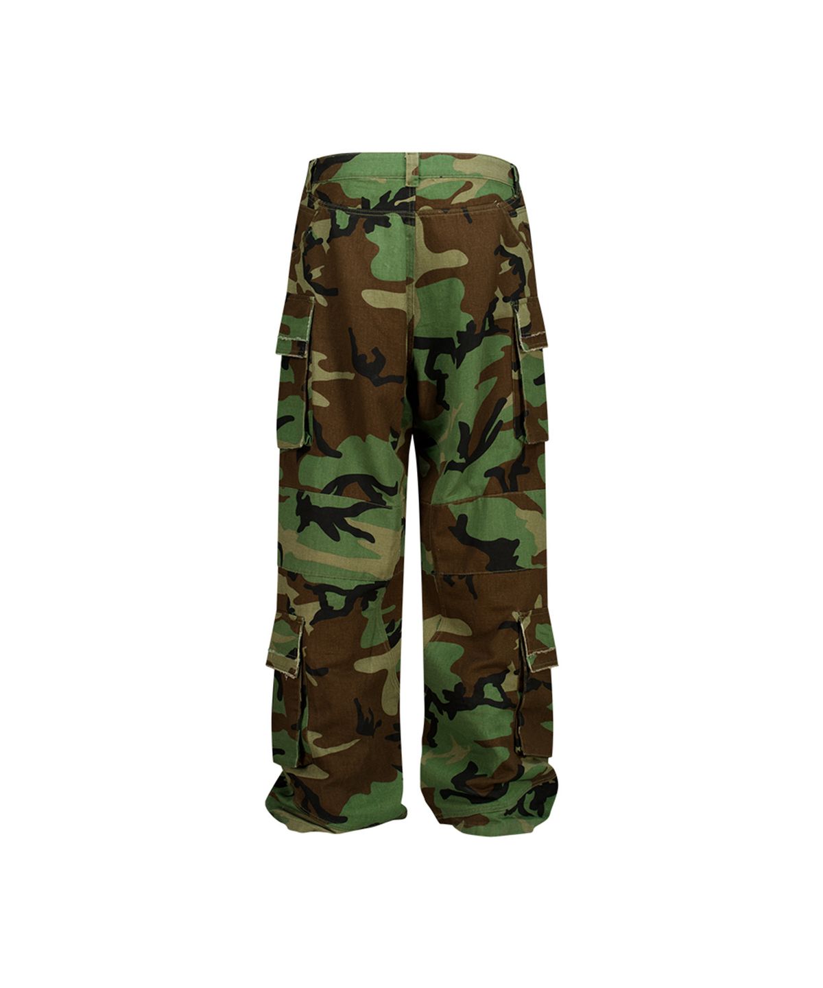 도미넌트(DOMINANT) Distressed Camo Cargo Pants