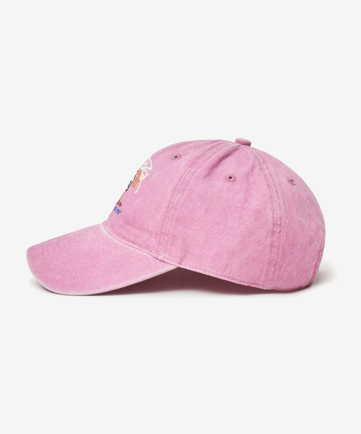 브이투(VTWO) 머스태쉬 스누피 스톤 워시드 볼캡 (PINK)