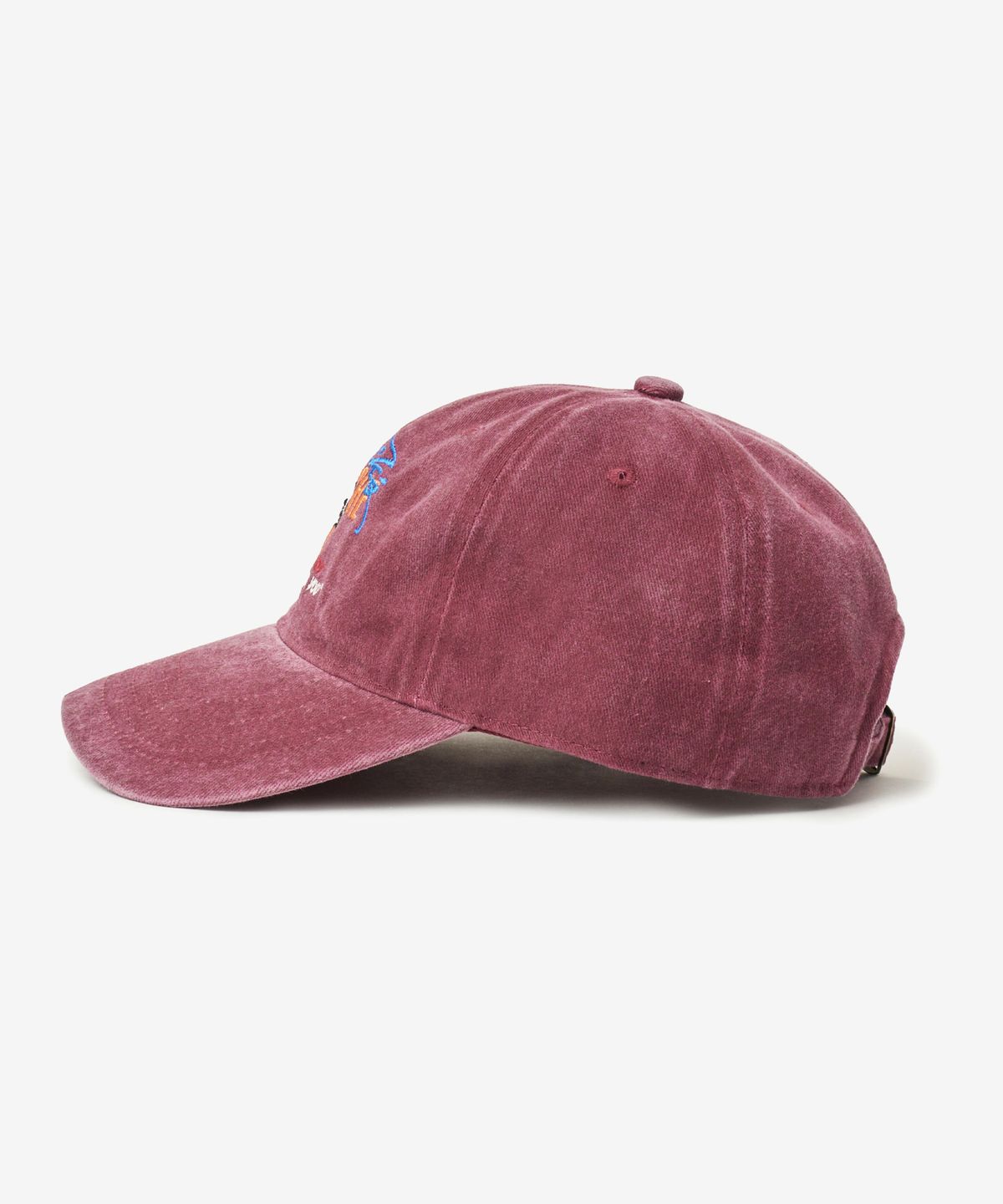 브이투(VTWO) 머스태쉬 스누피 스톤 워시드 볼캡 (BURGUNDY)