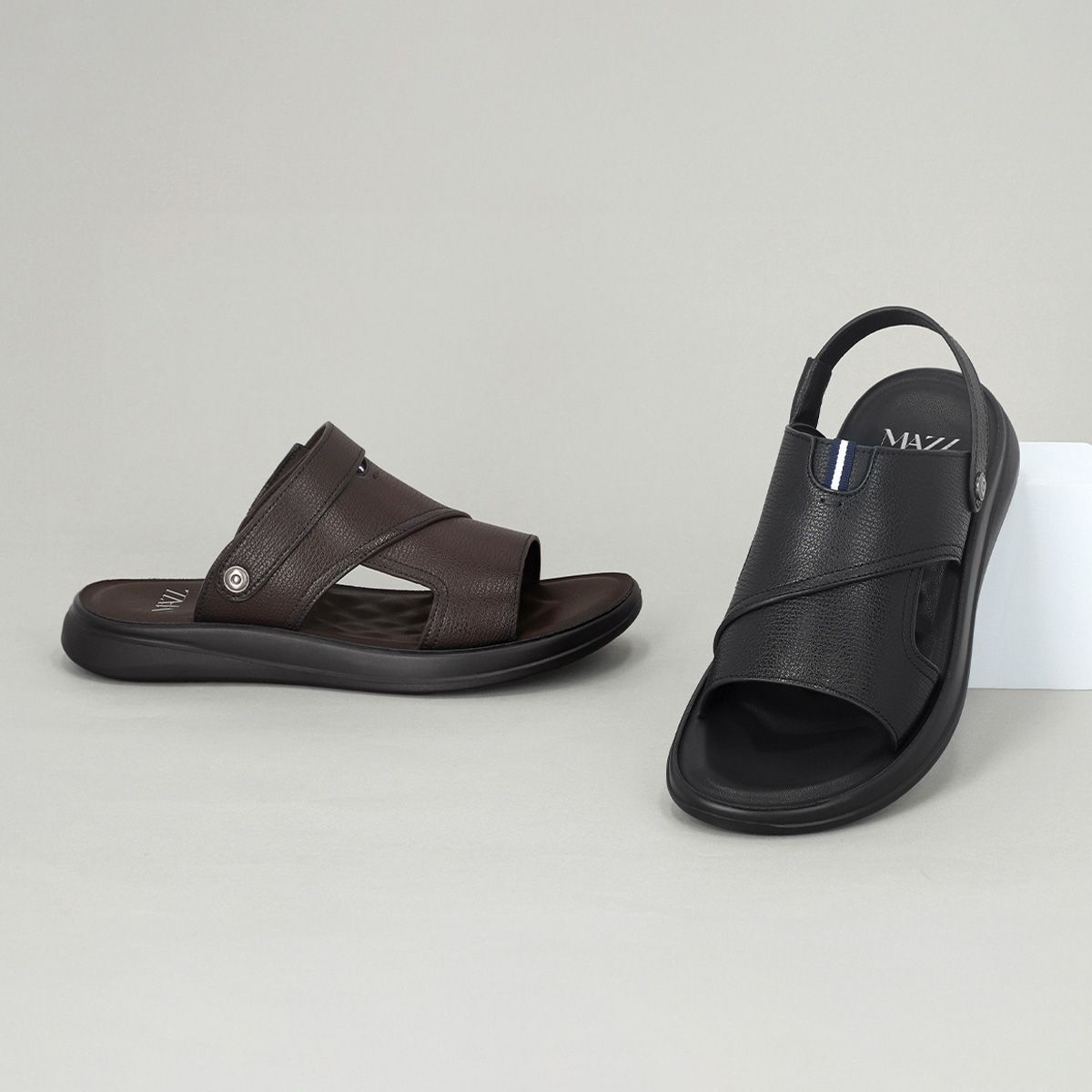 엘칸토(ELCANTO) 마쯔 남성 와이드 스트랩 투웨이 샌들 2.5cm LCMW23M526