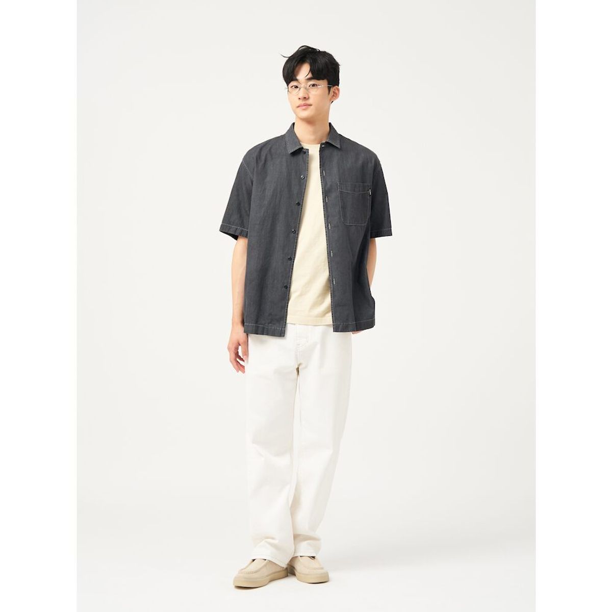 빈폴 멘(BEANPOLE MEN) 아우터형 데님 셔츠  애쉬 (BC5465C854)