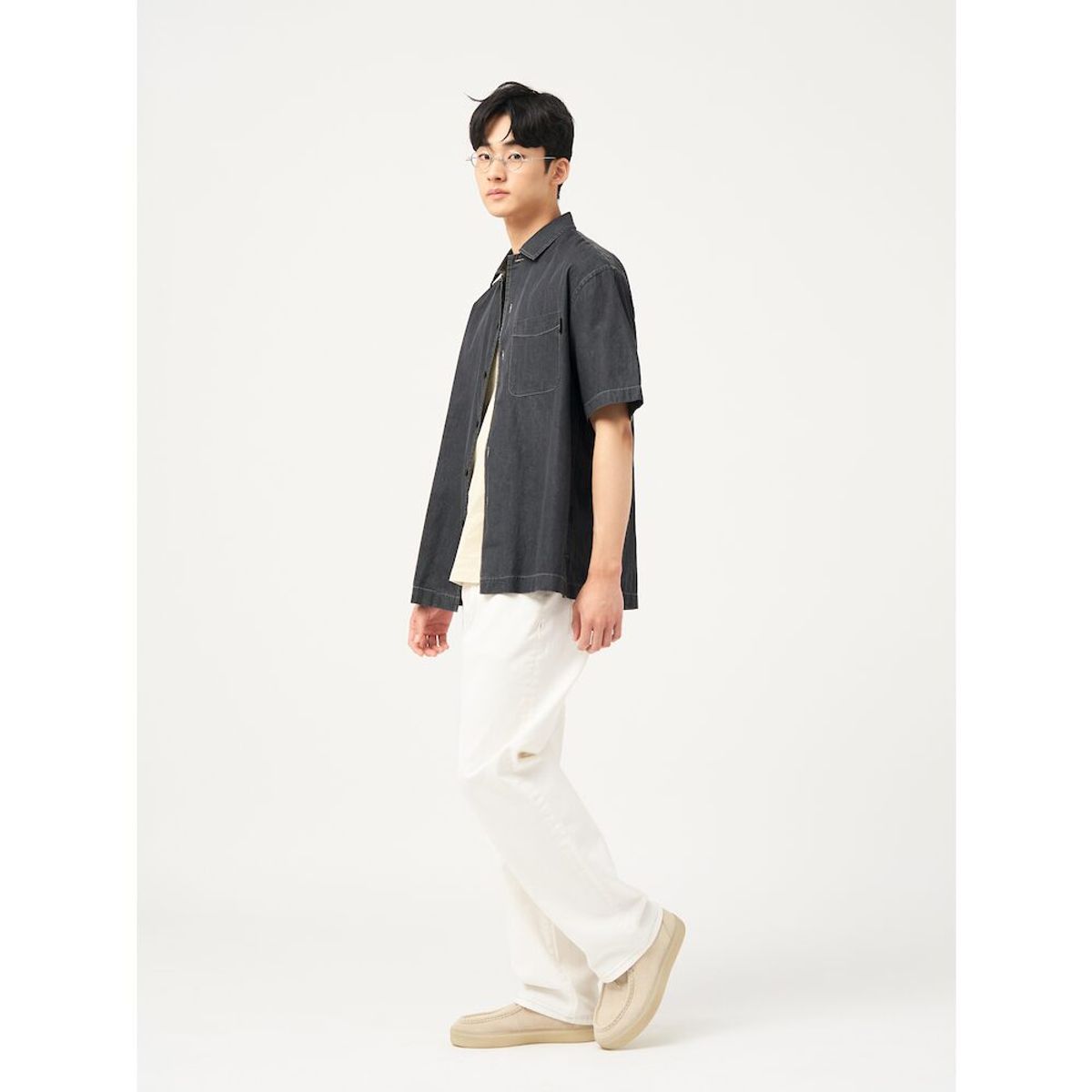 빈폴 멘(BEANPOLE MEN) 아우터형 데님 셔츠  애쉬 (BC5465C854)