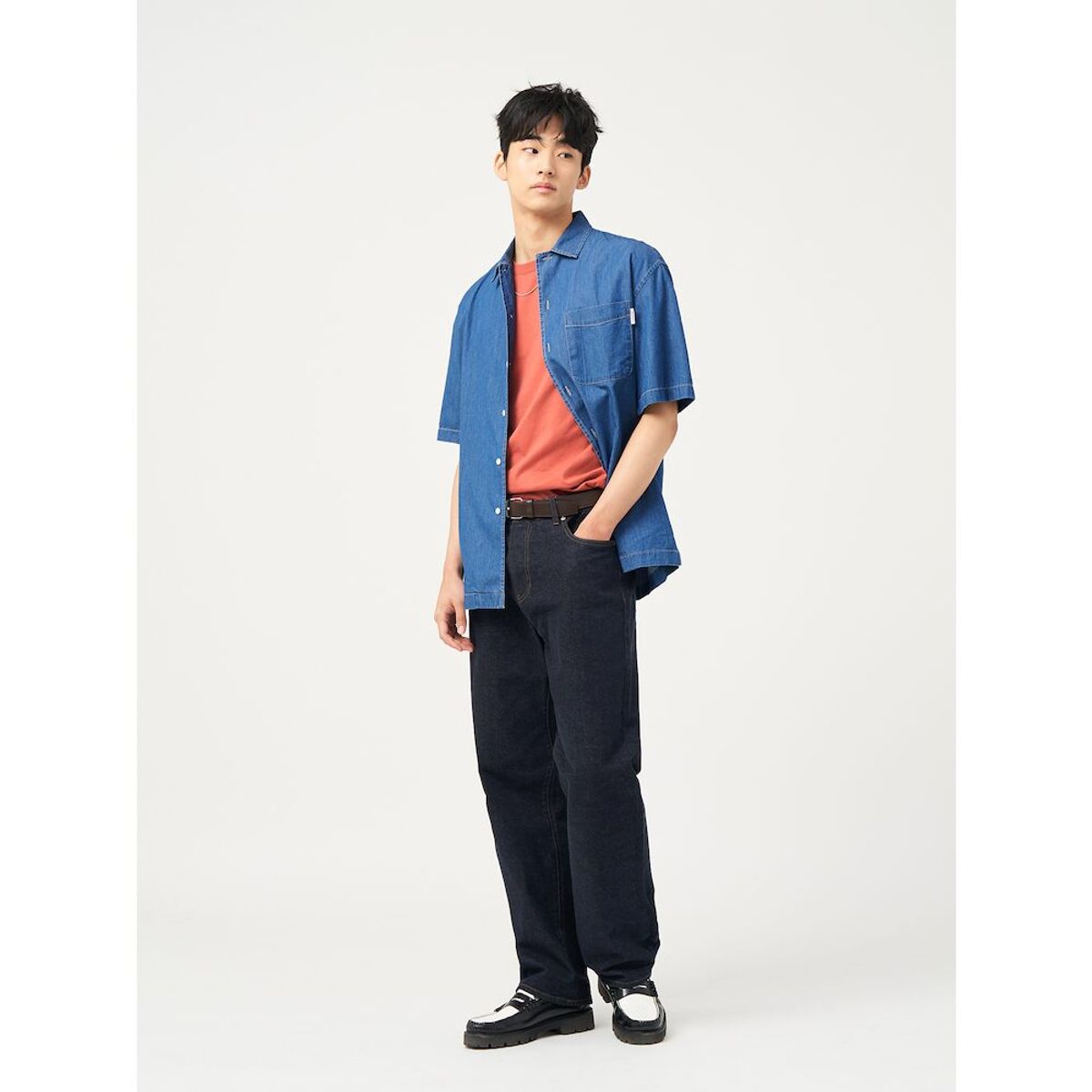 빈폴 멘(BEANPOLE MEN) 아우터형 데님 셔츠  블루
