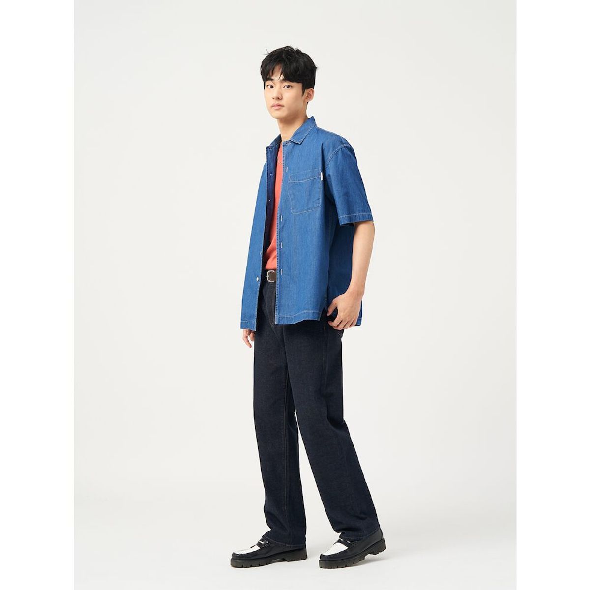 빈폴 멘(BEANPOLE MEN) 아우터형 데님 셔츠  블루