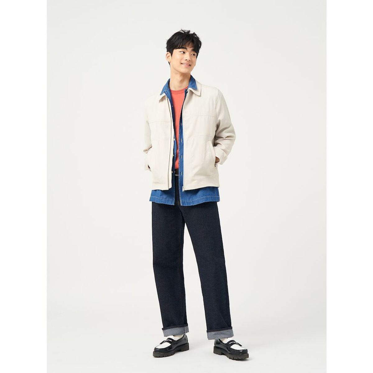 빈폴 멘(BEANPOLE MEN) 아우터형 데님 셔츠  블루