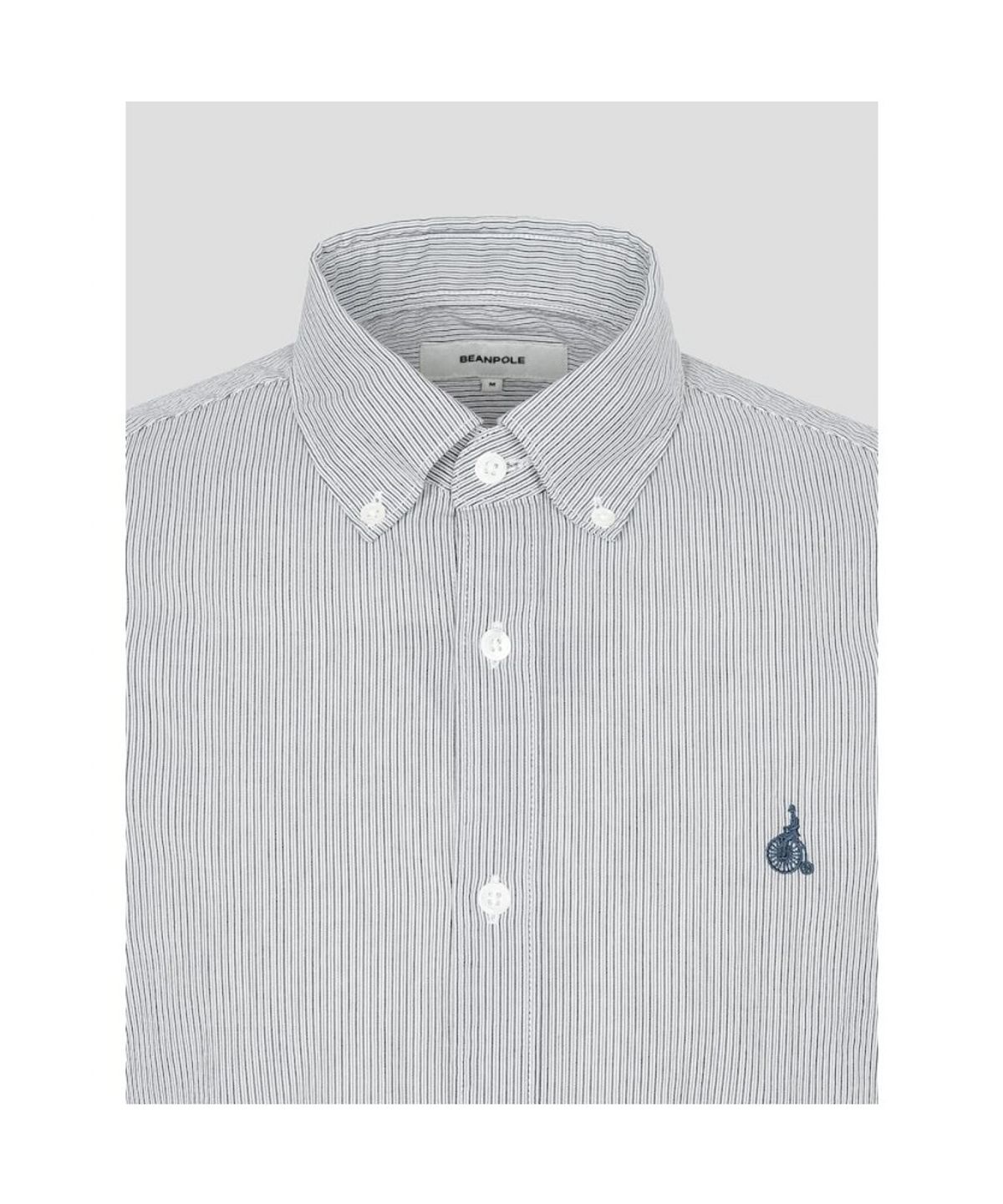 빈폴 멘(BEANPOLE MEN) 강연 시어서커 변형 핀 스트라이프 반소매 셔츠  그레이 (BC5465C433)