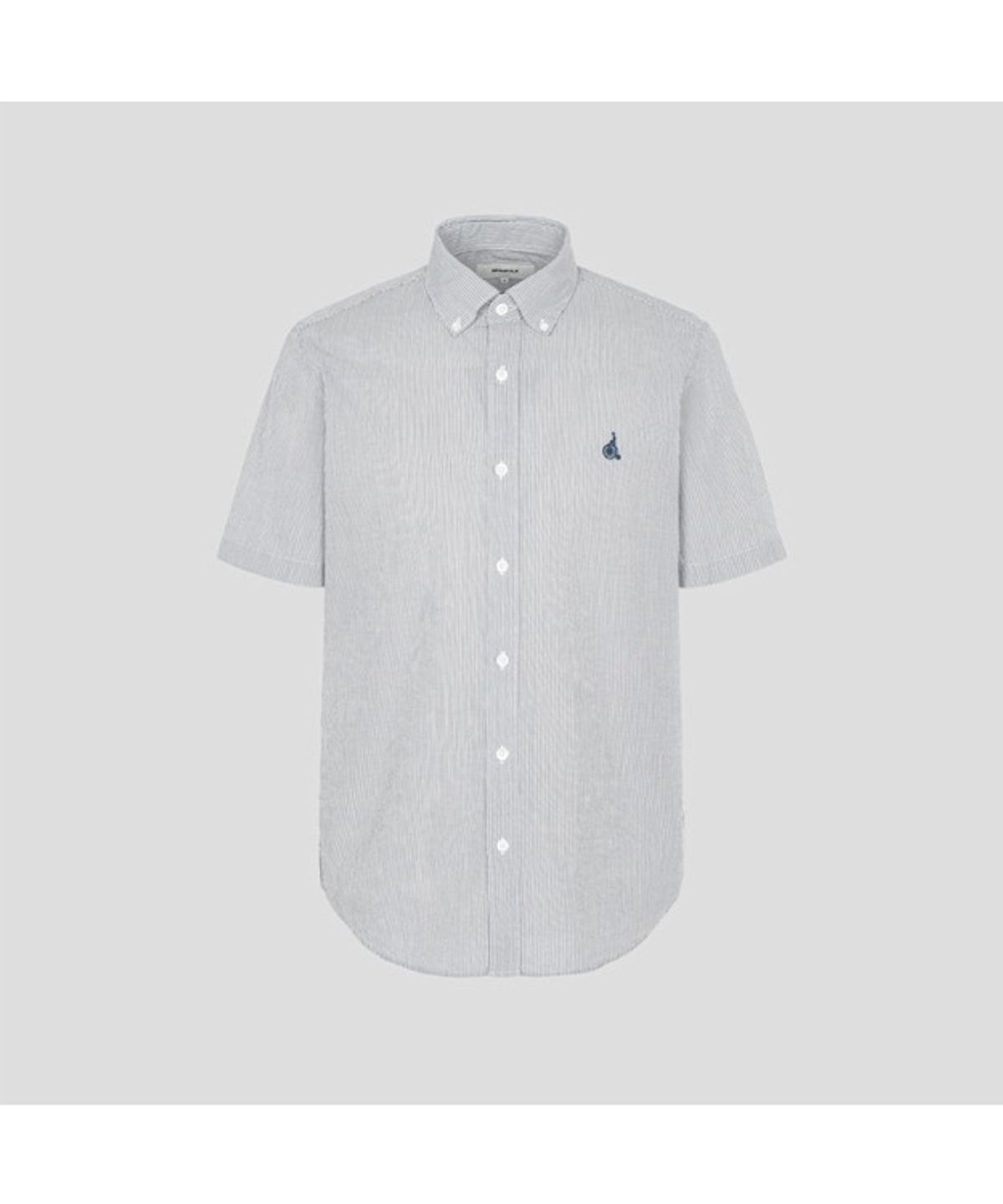 빈폴 멘(BEANPOLE MEN) 강연 시어서커 변형 핀 스트라이프 반소매 셔츠  그레이 (BC5465C433)
