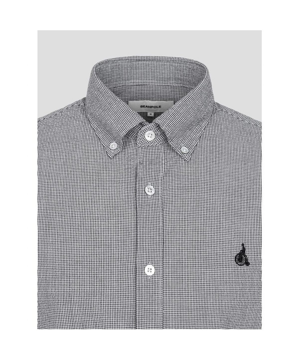 빈폴 멘(BEANPOLE MEN) 강연 시어서커 스몰 깅엄 반소매 셔츠  블랙 (BC5465C475)