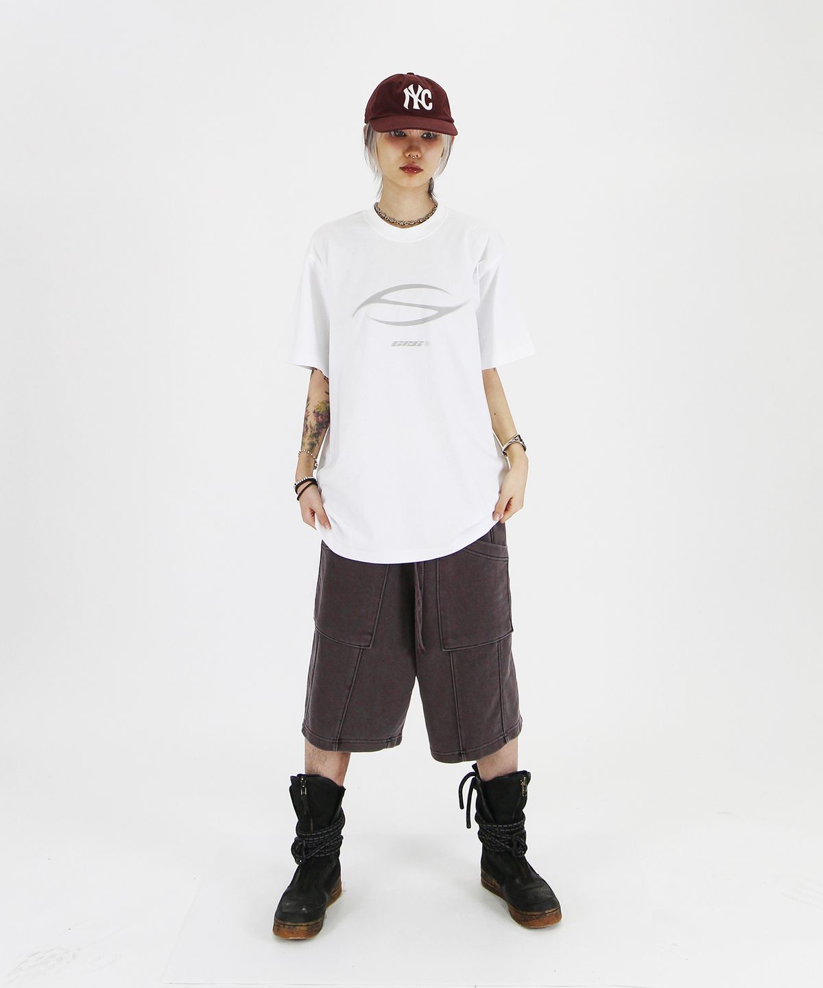 크리건(CRIGUN) CRG Tribal 세미 오버핏 반팔티 WHITE