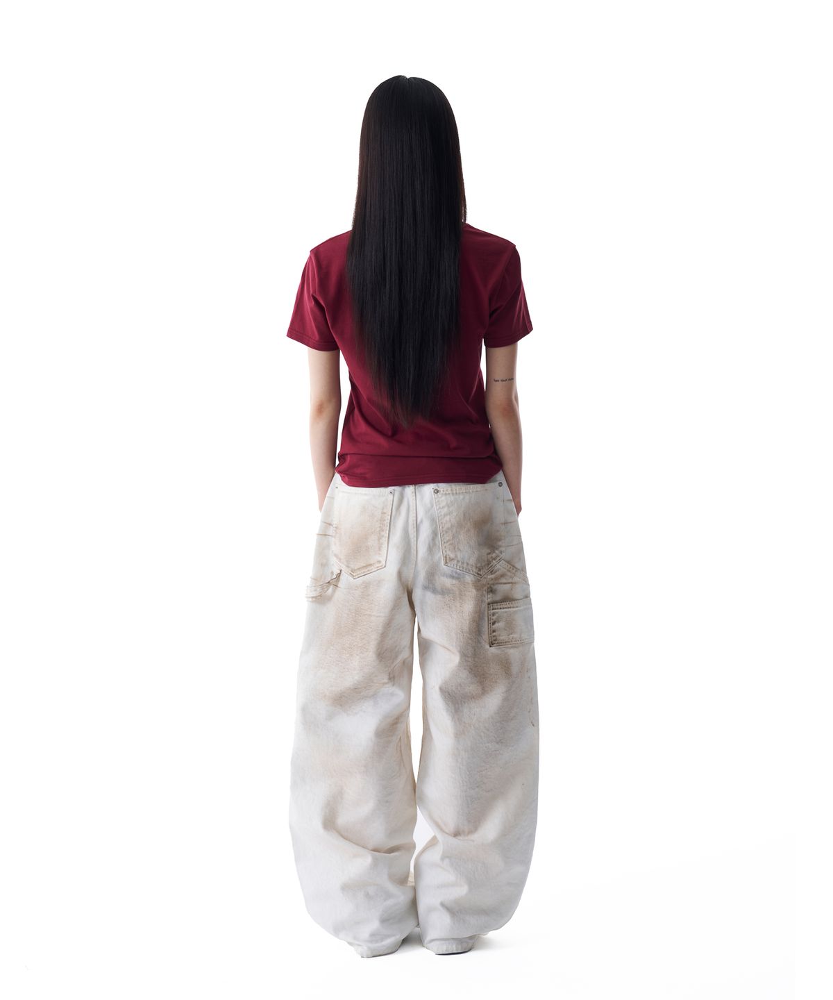 아캄(AAKAM) ROCKSTAR Boucle Half Top (Red)