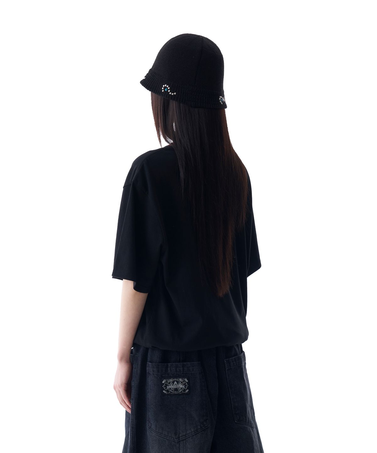 아캄(AAKAM) ROCKSTAR Boucle Half Top (Black)