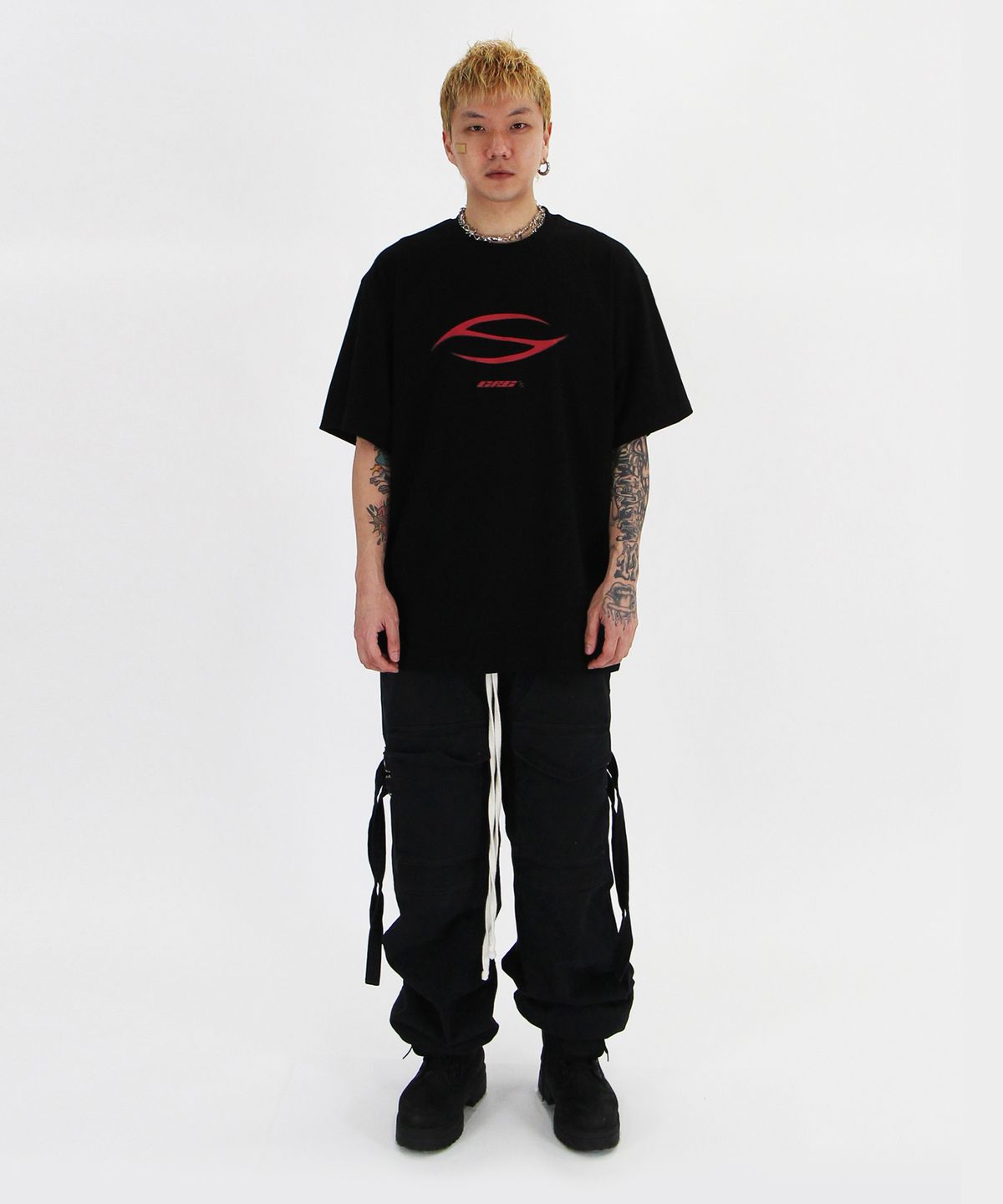 크리건(CRIGUN) CRG Tribal 세미 오버핏 반팔티 BLACK