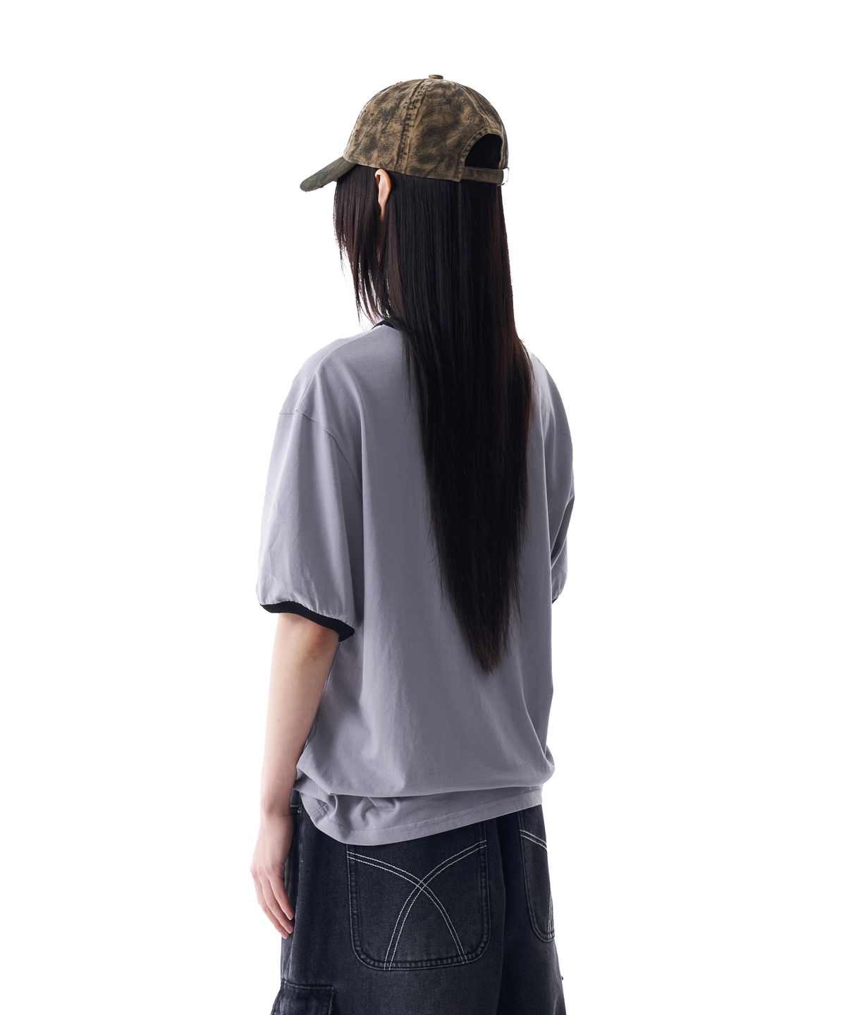 아캄(AAKAM) Cracked Car Ringer Top (Gray)