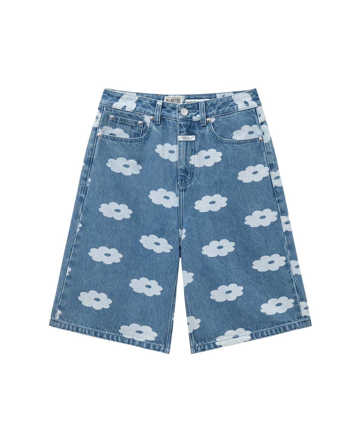 데이지신드롬(DAISY SYNDROME) DAISY X MARITHE BERMUDA DENIM PANTS blue