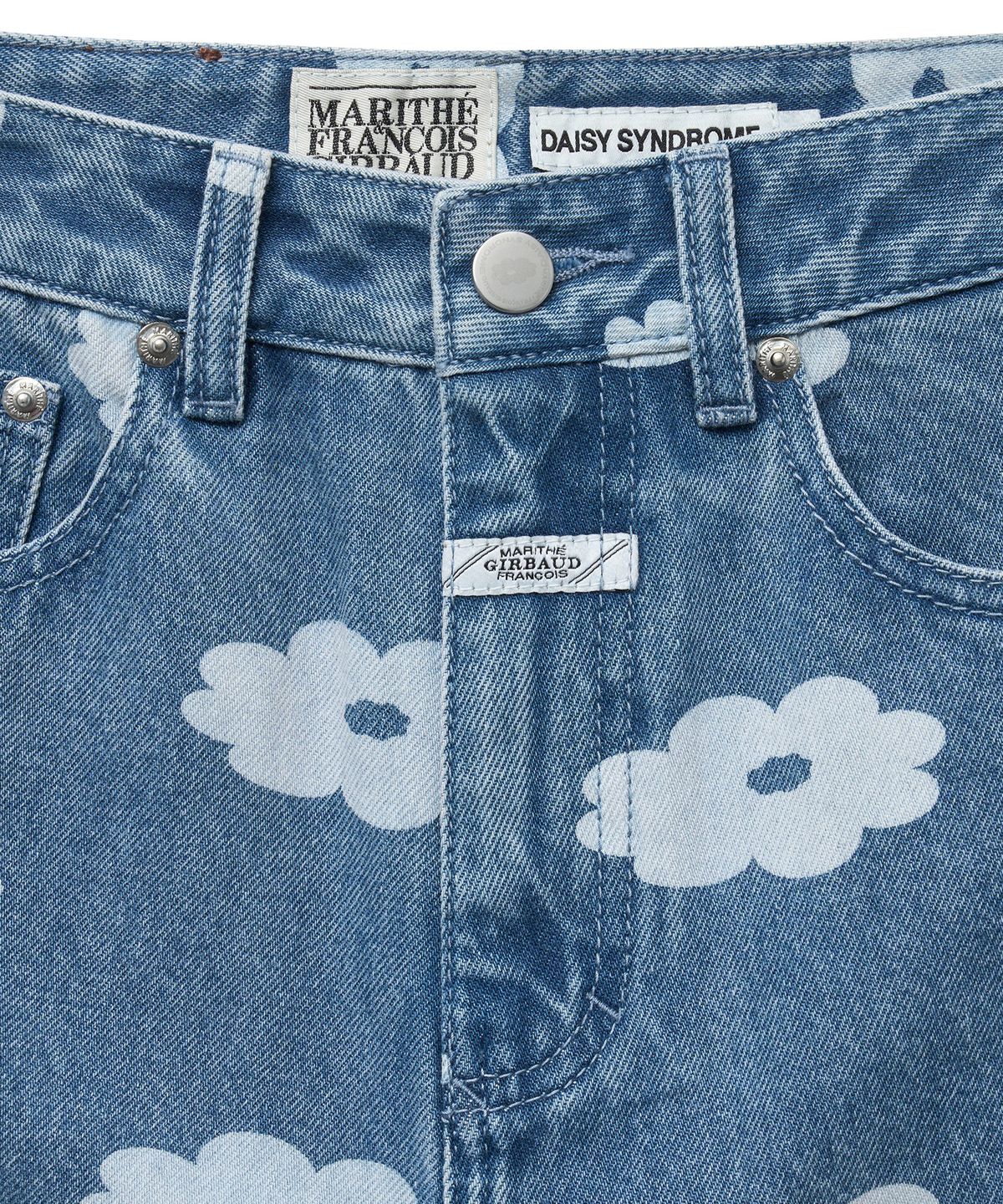 데이지신드롬(DAISY SYNDROME) DAISY X MARITHE BERMUDA DENIM PANTS blue