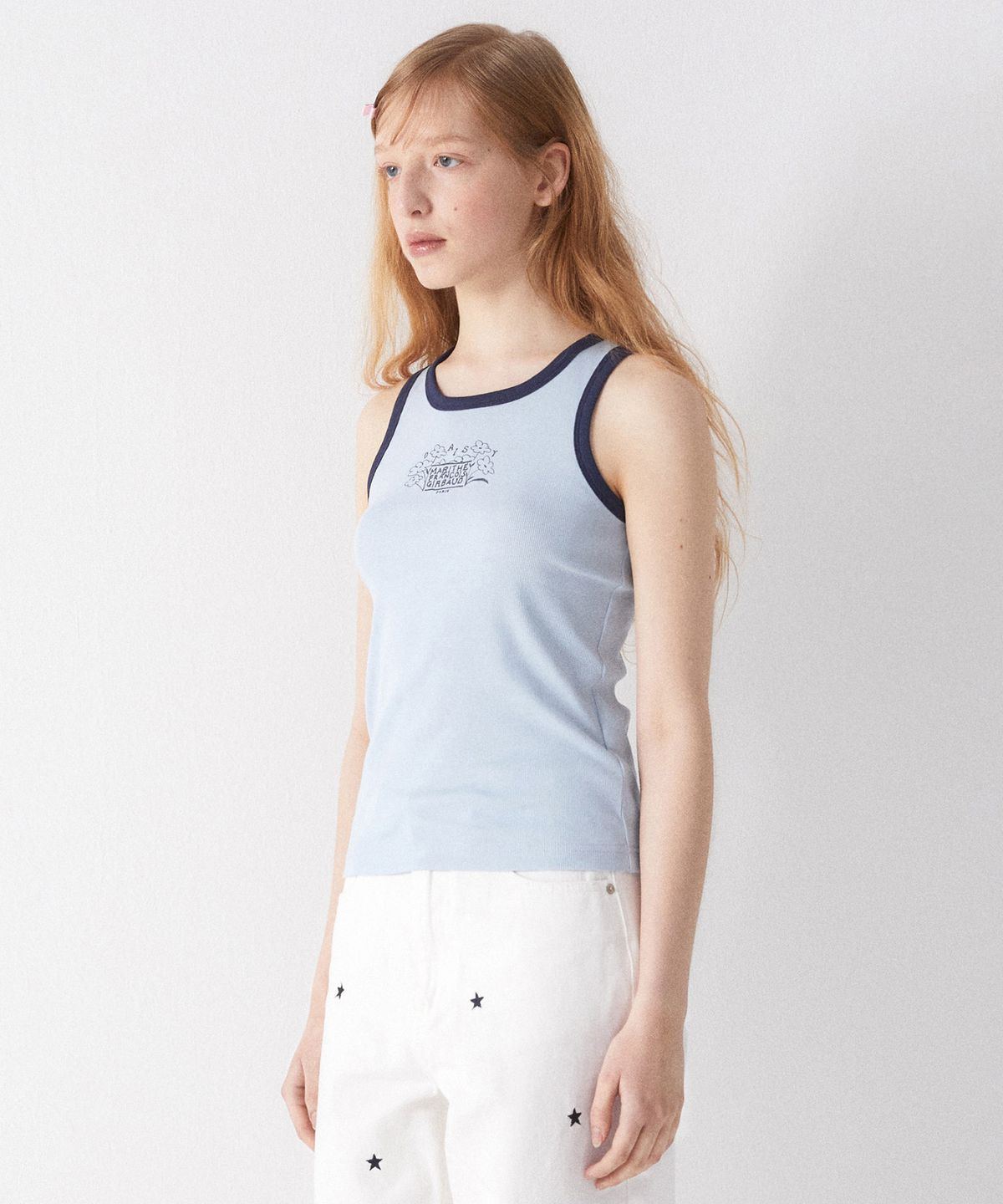 데이지신드롬(DAISY SYNDROME) DAISY X MARITHE RINGER SLEEVELESS light blue