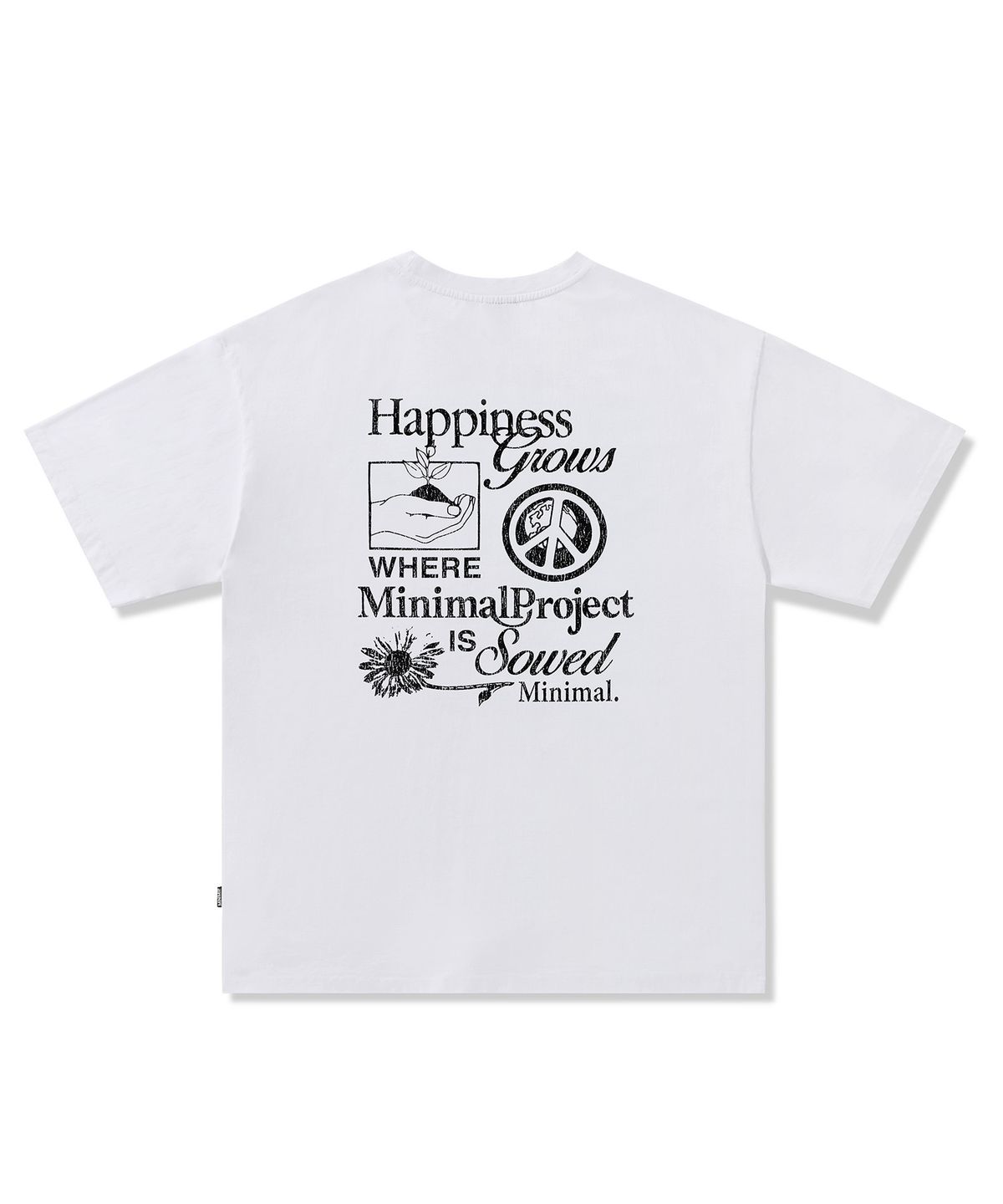 미니멀프로젝트(MINIMALPROJECT) 해피그로우 피그먼트 반팔티셔츠 MST169 [WHITE]
