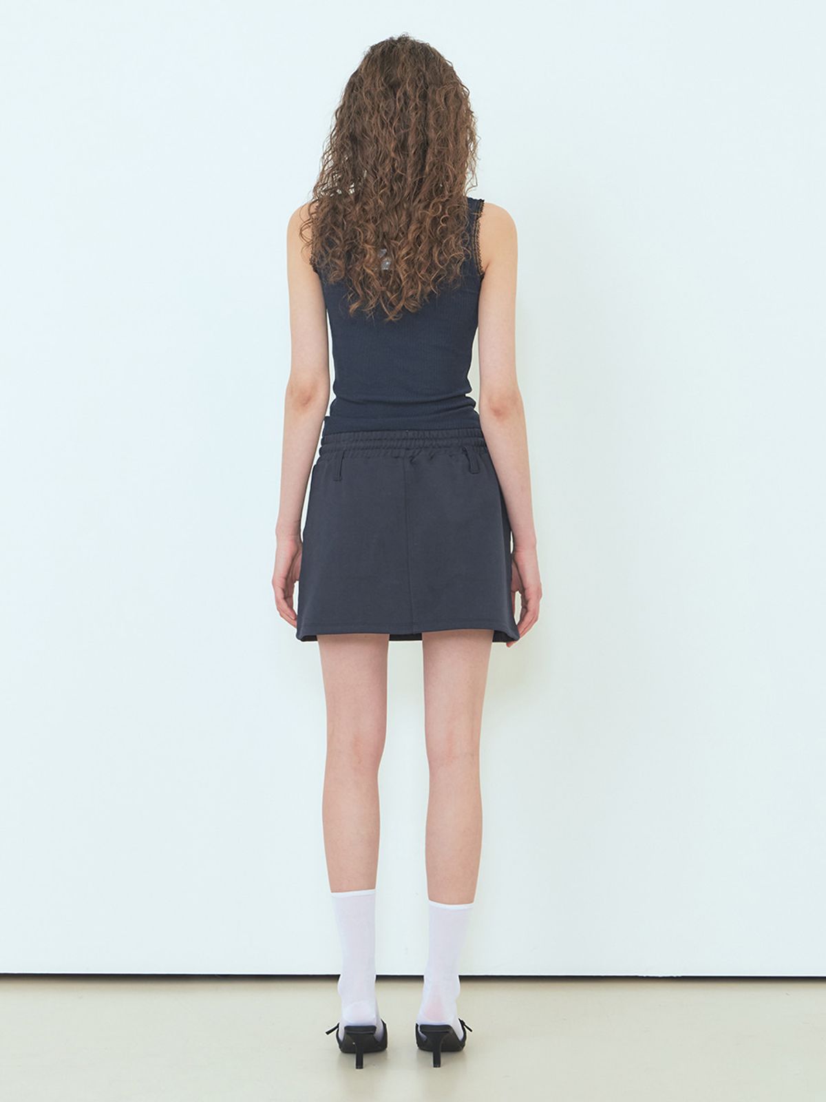 에트몽(ETMON) Pocket Rivet Mini Skirt Navy