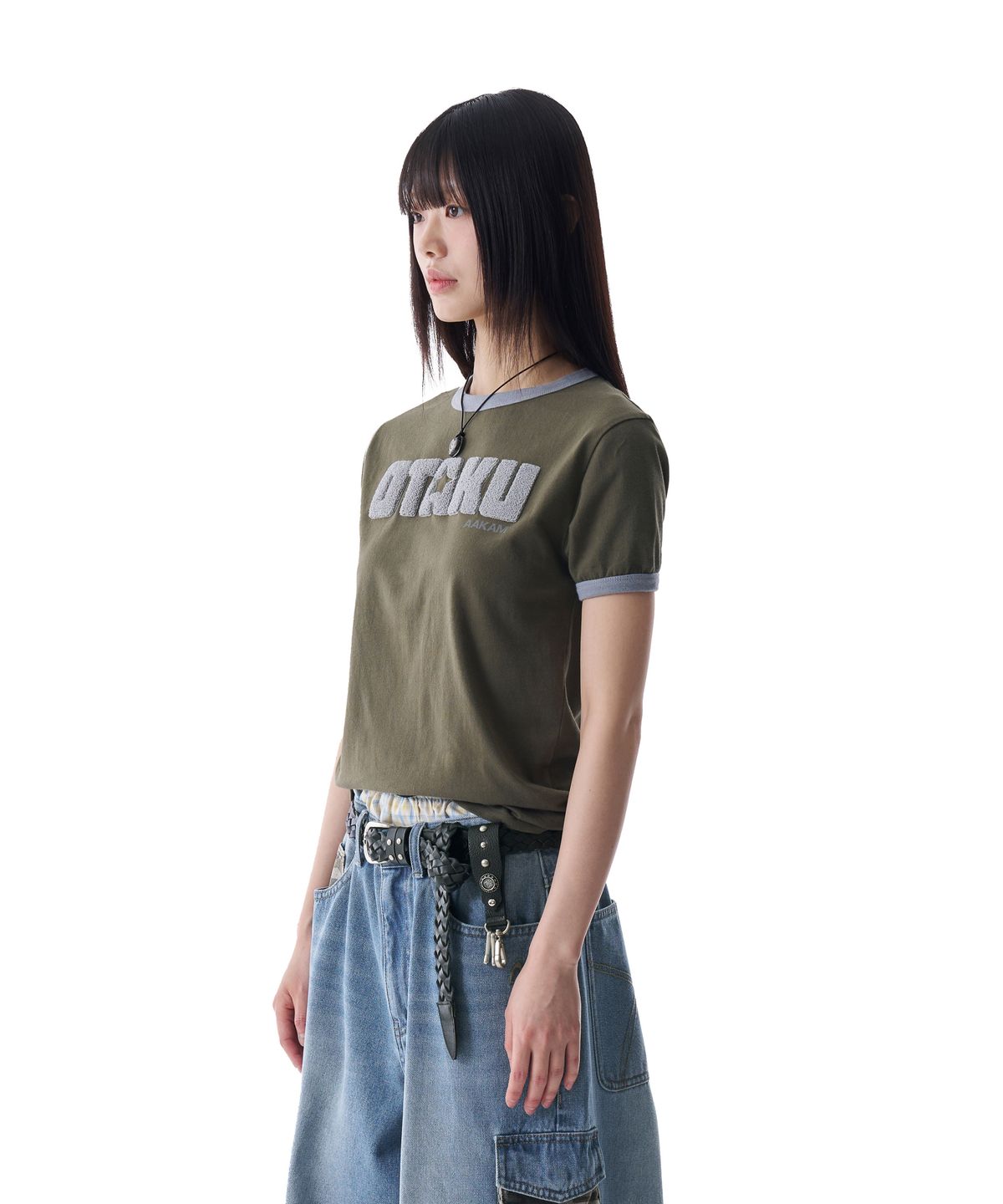 아캄(AAKAM) OTAKU Boucle Ringer Top (Khaki)