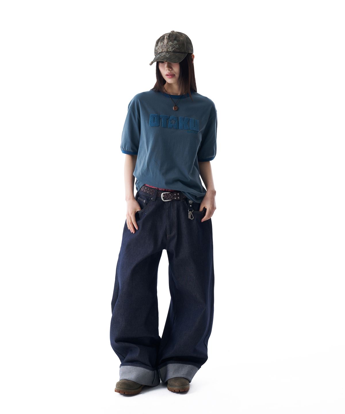 아캄(AAKAM) OTAKU Boucle Ringer Top (Blue Green)