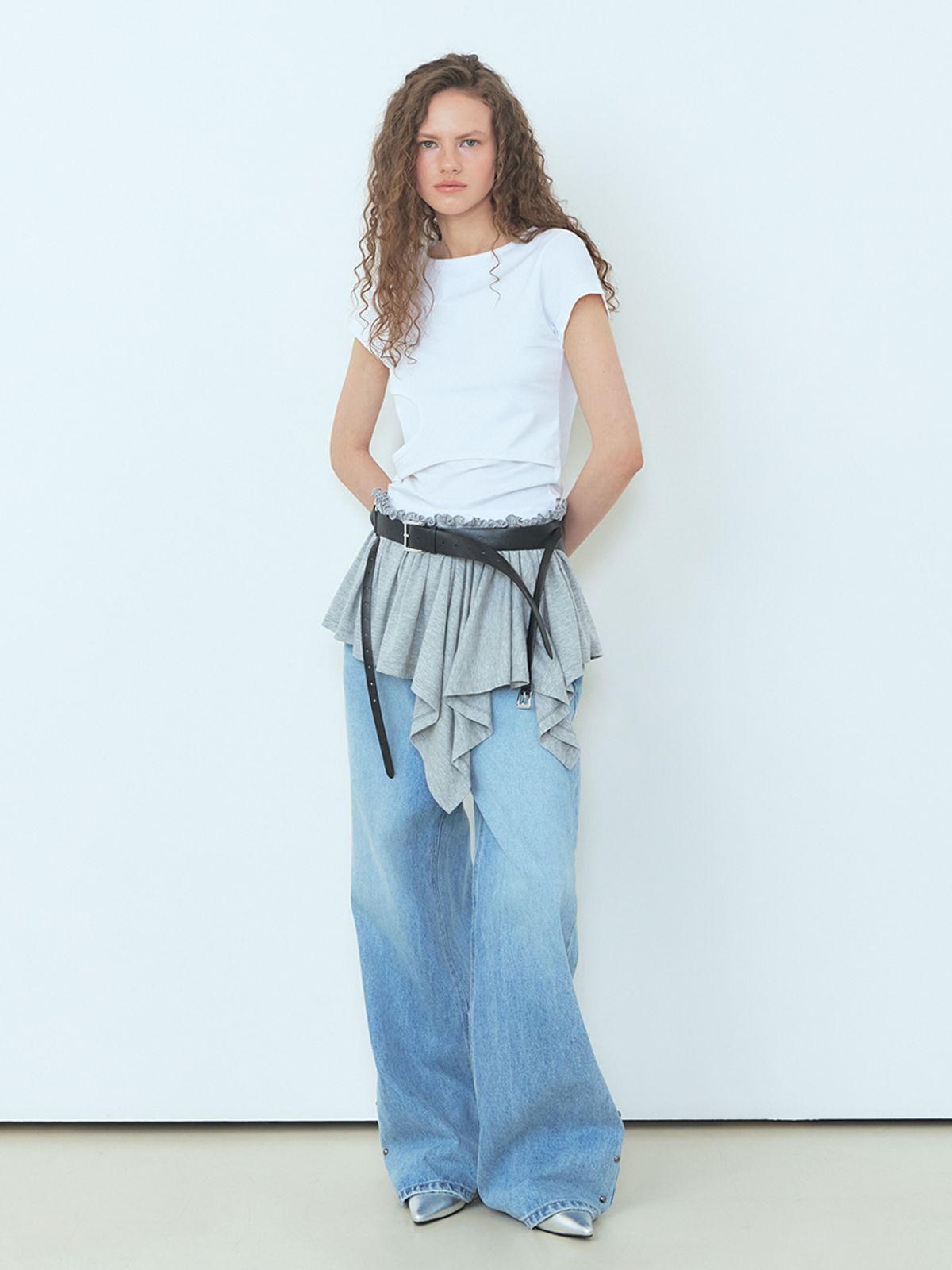 에트몽(ETMON) Cutting Layered T-Shirt White
