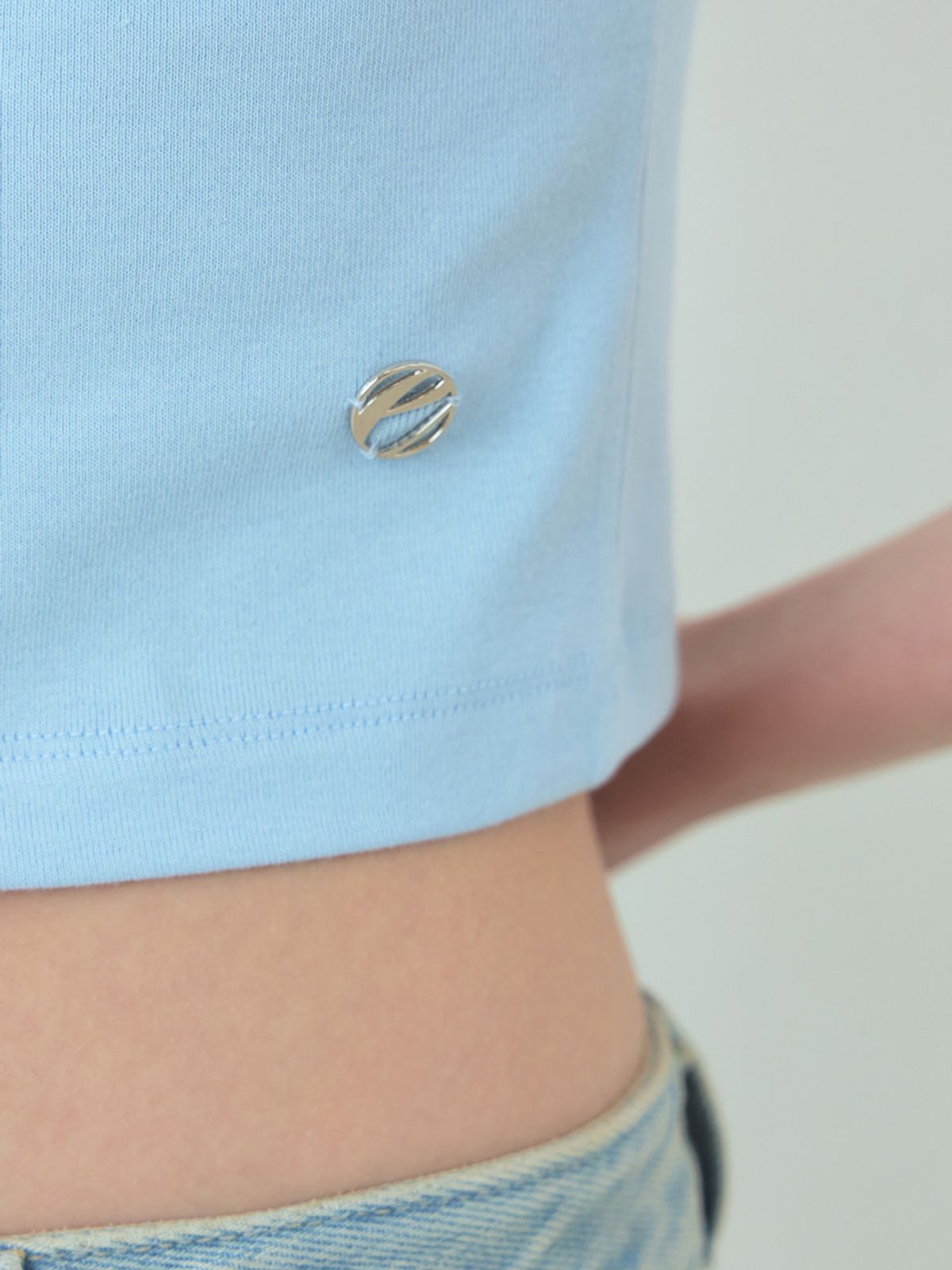 에트몽(ETMON) Cap Sleeve T-Shirt Sky Blue