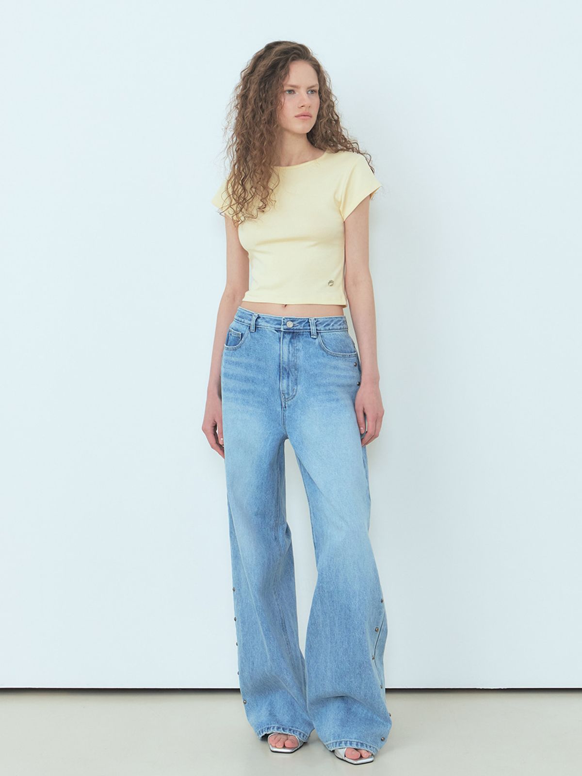 에트몽(ETMON) Cap Sleeve T-Shirt Yellow