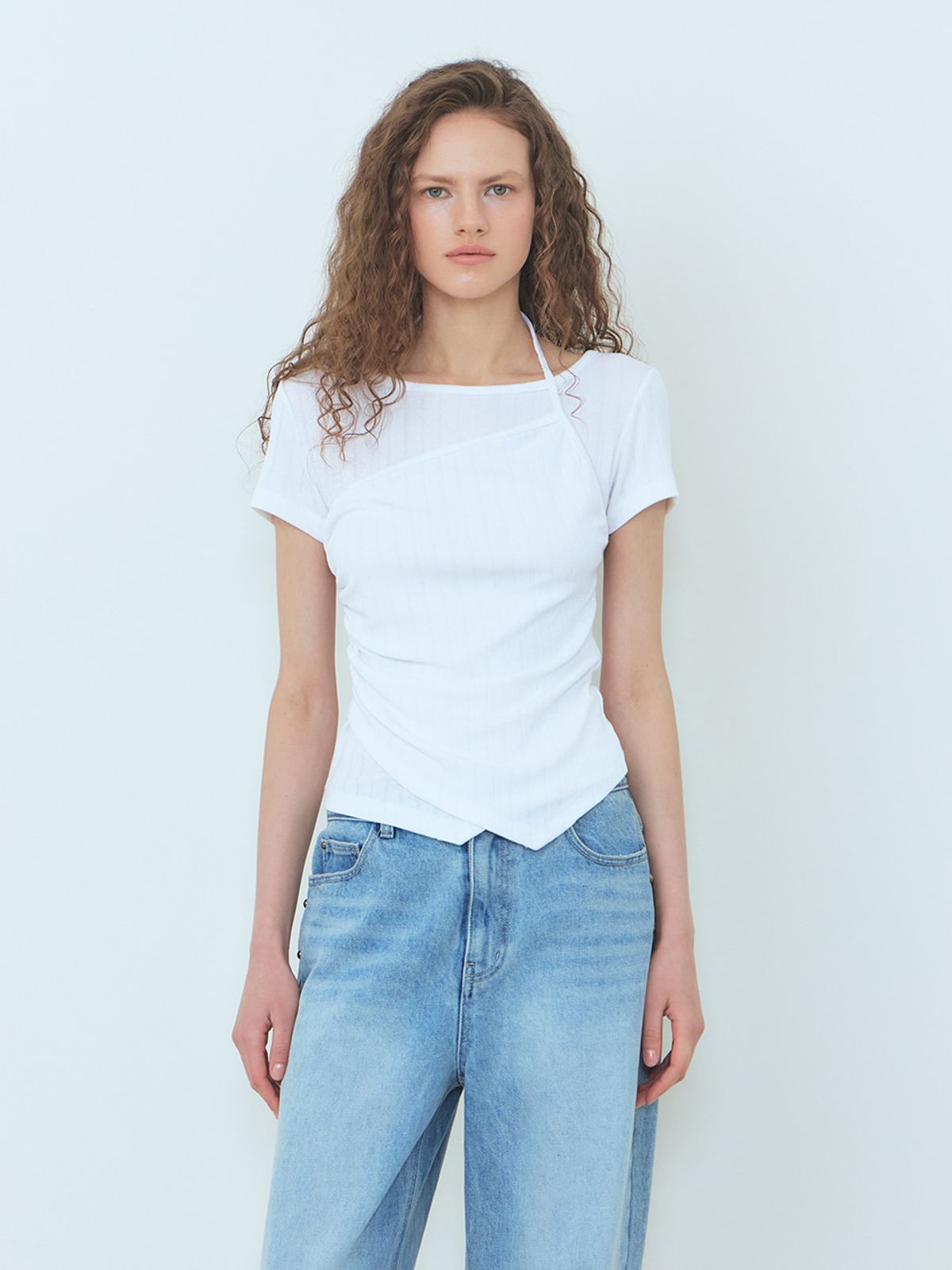 에트몽(ETMON) Layered Halter T-Shirt White