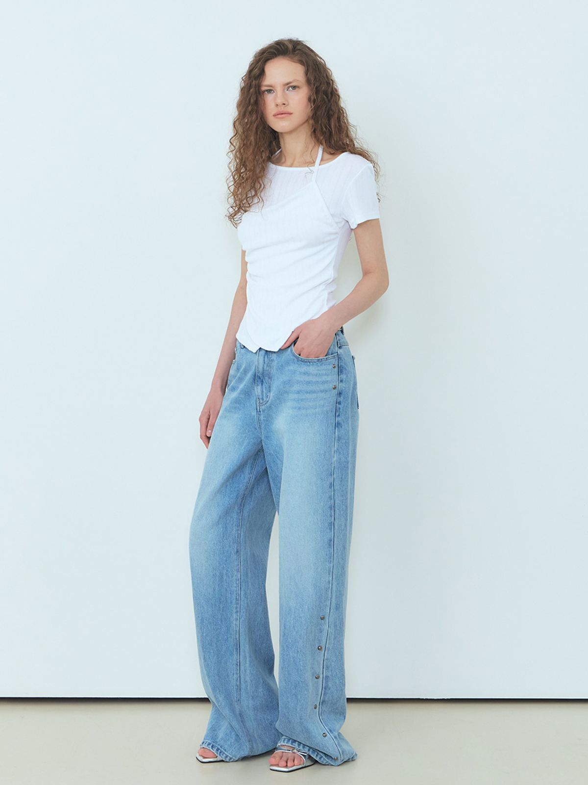 에트몽(ETMON) Layered Halter T-Shirt White