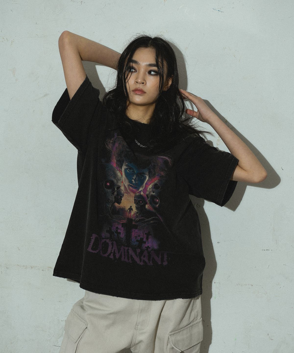 도미넌트(DOMINANT) Vintage Washing T-Shirt (Alien)