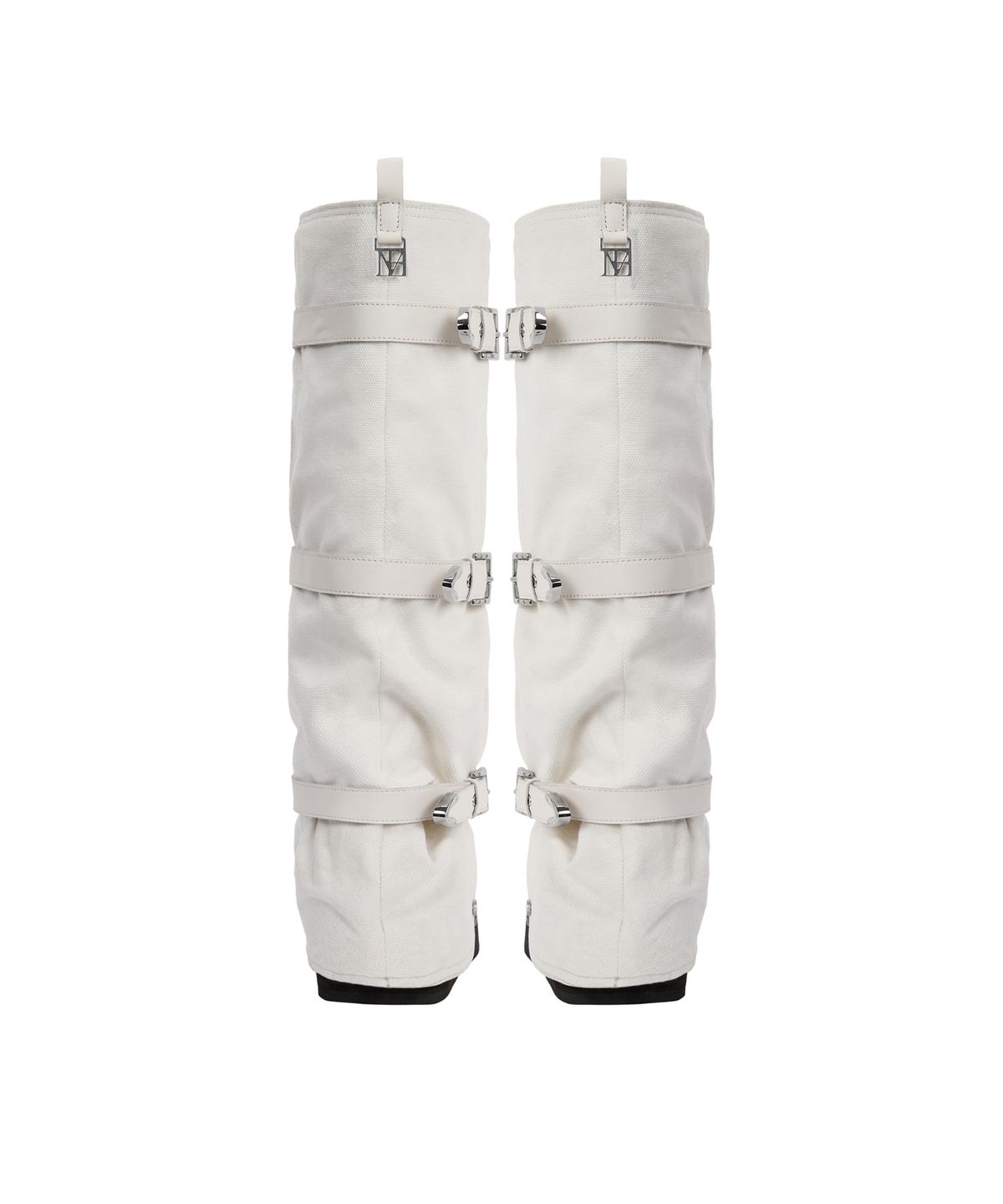 트리밍버드(TREEMINGBIRD) Bold Wrinkled Belted Long Boots [ White ]