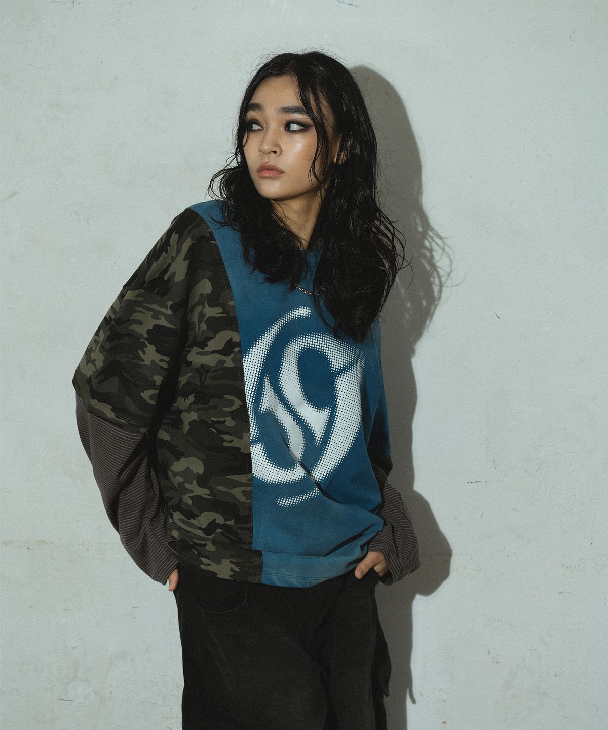 도미넌트(DOMINANT) Halftone Layered Long Sleeve (Blue)