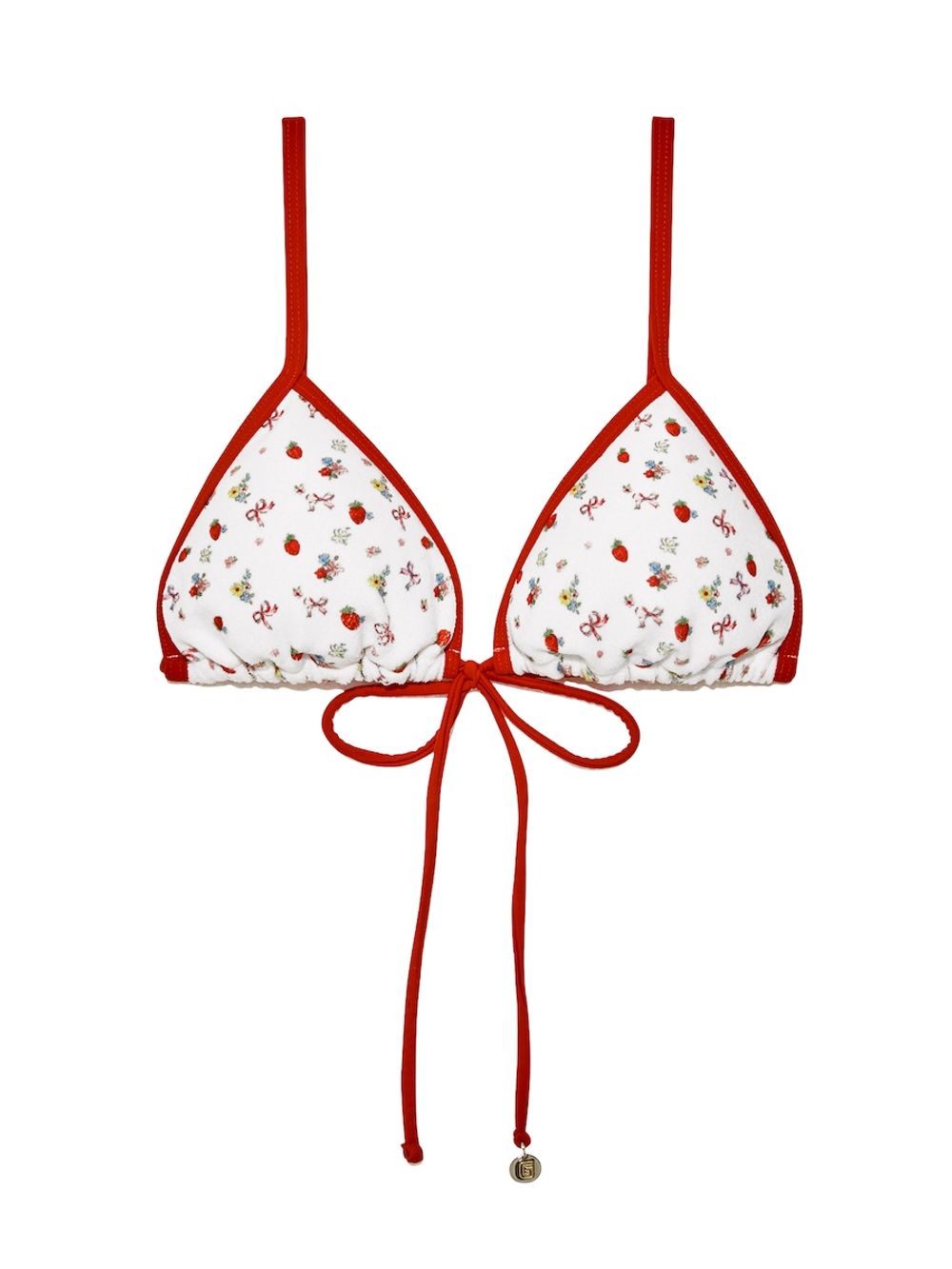 TRIANGLE BIKINI TOP (CHERRY COKE)