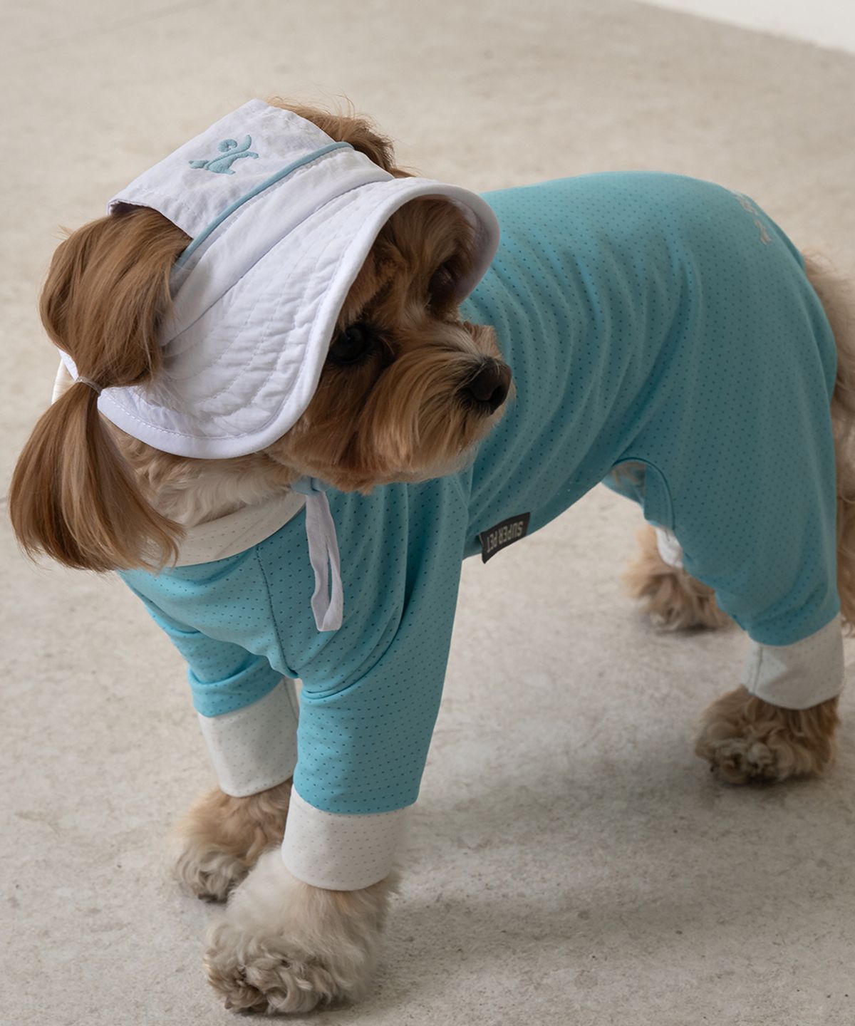 도그아이(DOGI) 강아지모자 아웃도어 캡 화이트