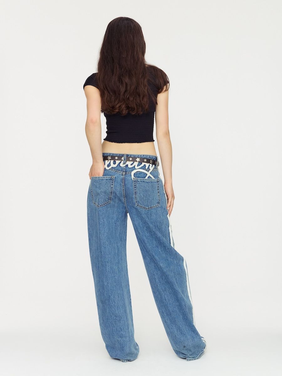 [GLOWNY]INDIO LOOSE FIT ジーンズ★新作・25SS★韓国★関税込み MUSINSA | GLOWNY INDIO LOOSE FIT JEANS (BLUE)