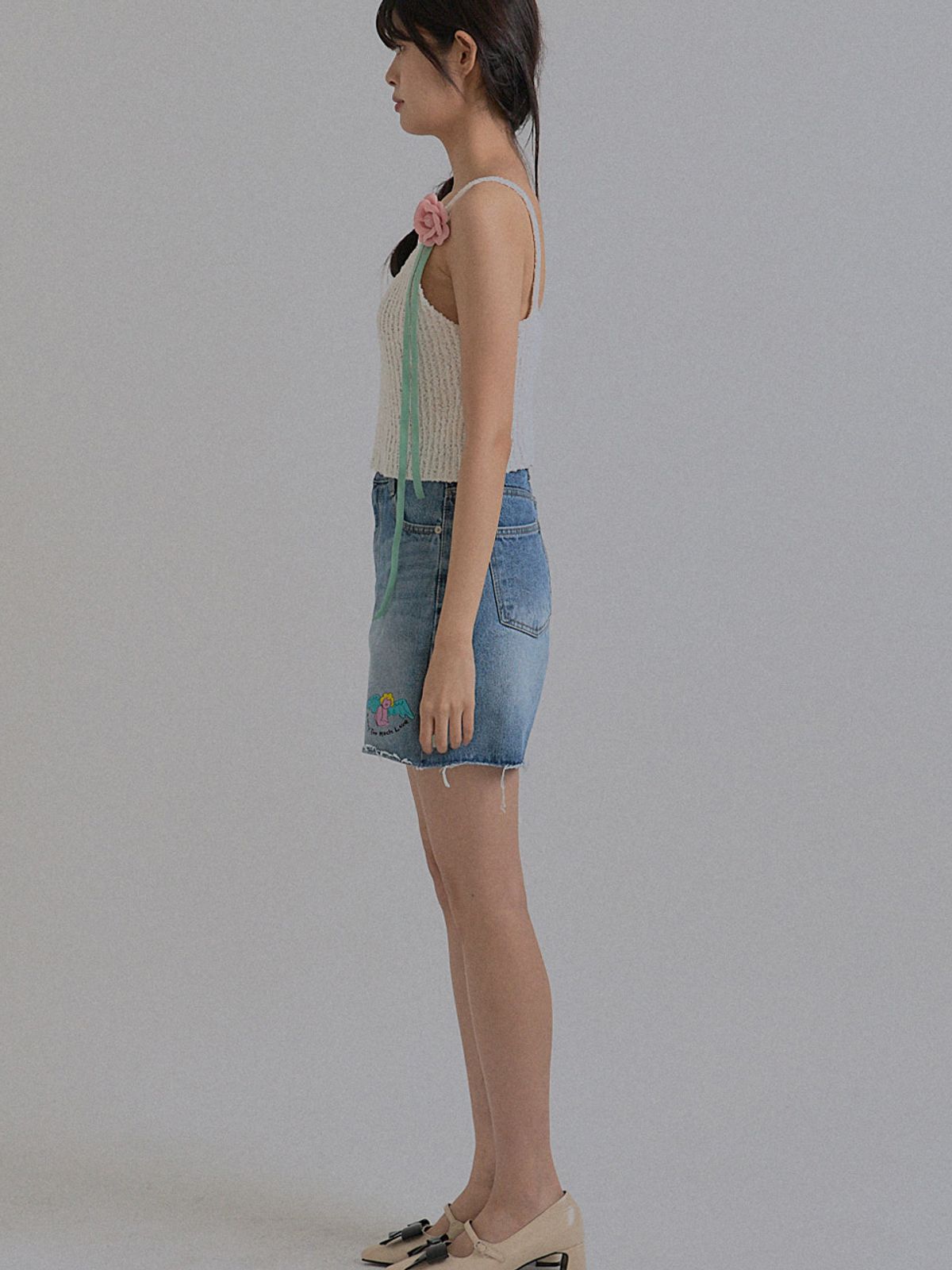 쏘리, 투 머치 러브(SORRY, TOO MUCH LOVE) Coquette Whimsy Knit Top_Ivory