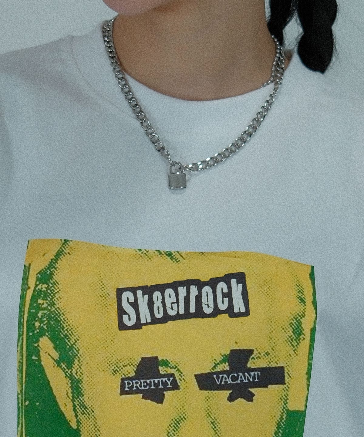 스케이터락(SK8ER ROCK) Padlock Karabiner Surgical Steel Necklace ((steel))