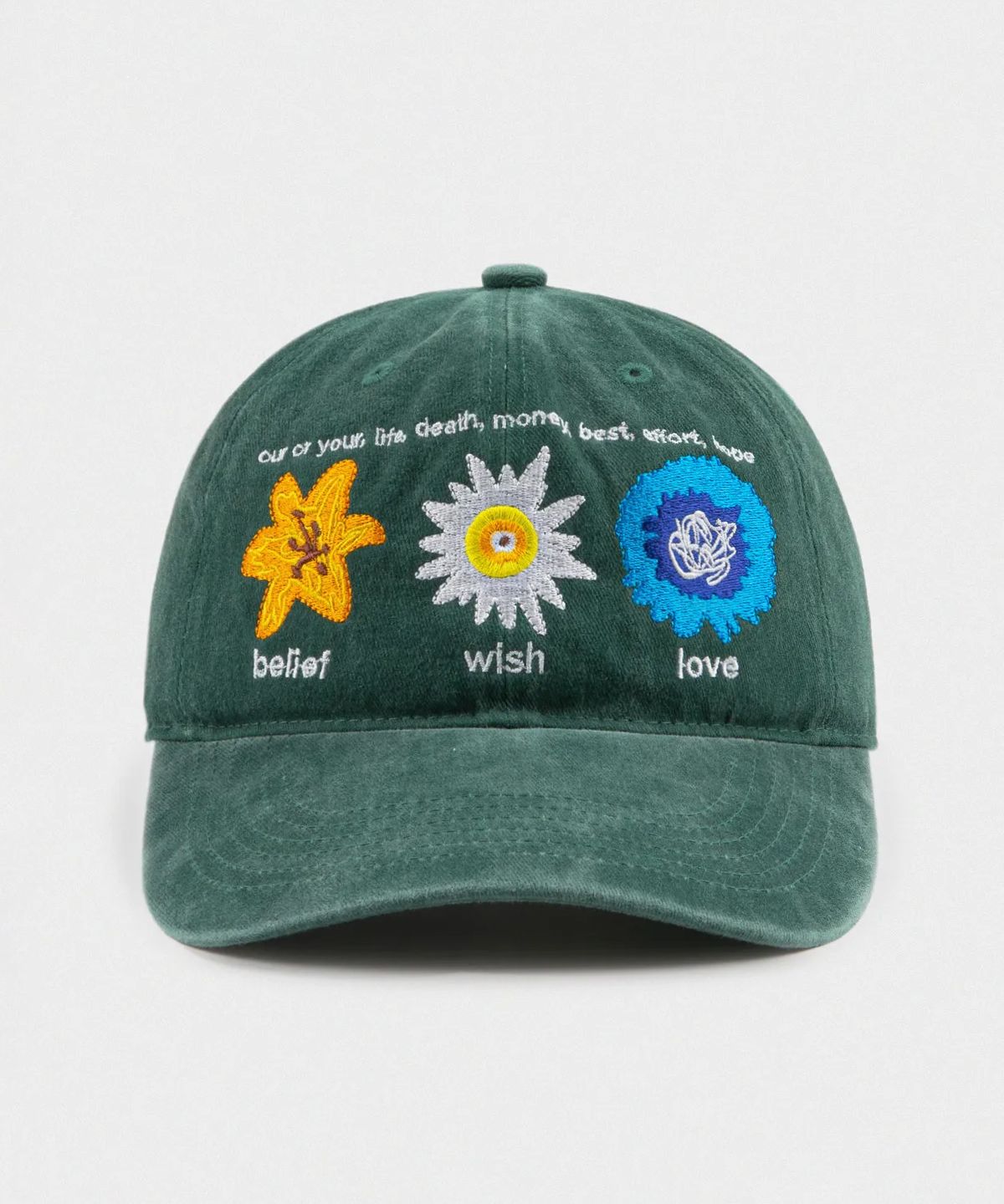 마이딥블루메모리즈(MY DEEP BLUE MEMORIES) NATIVITY MM CAP STONE WASHING (GREEN)