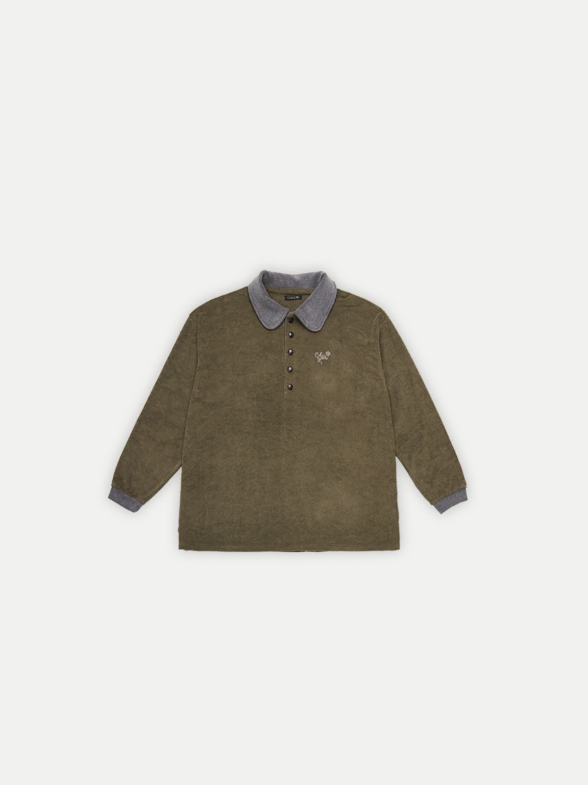 콜로신스(COLOCYNTH) Tulip Collar Oversized Shirts Khaki