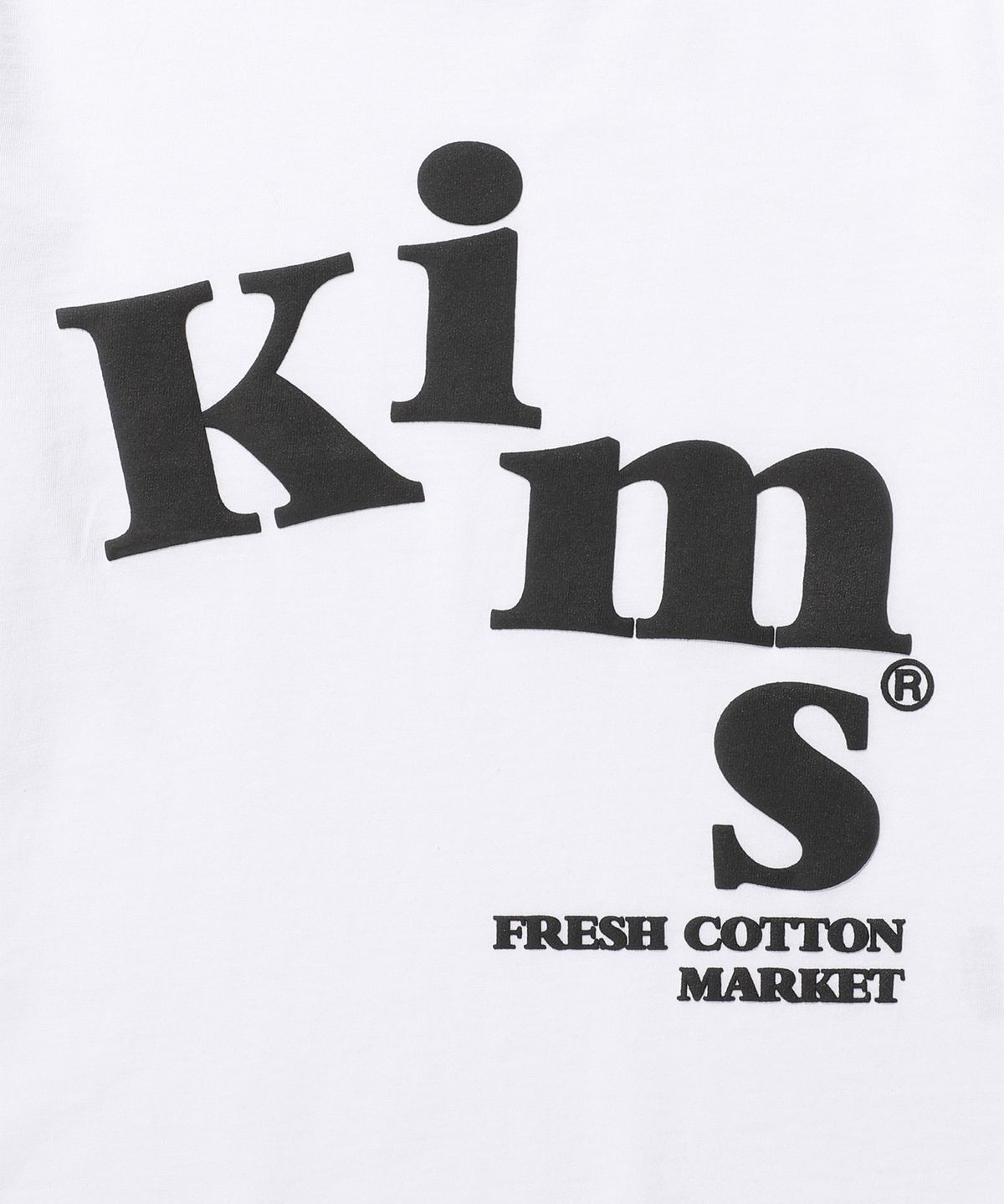 킴스 프레시 코튼 마켓(KIMS FRESH COTTON MARKET) (Unisex) Messy Alpha Logo Tee White