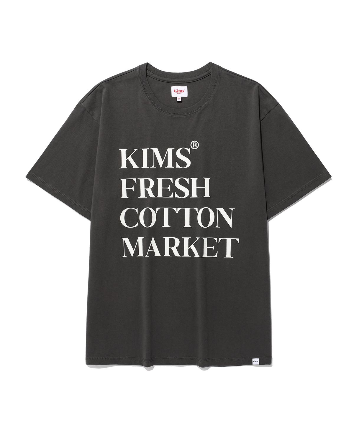 킴스 프레시 코튼 마켓(KIMS FRESH COTTON MARKET) (Unisex) Left Range Logo Tee Charcoal