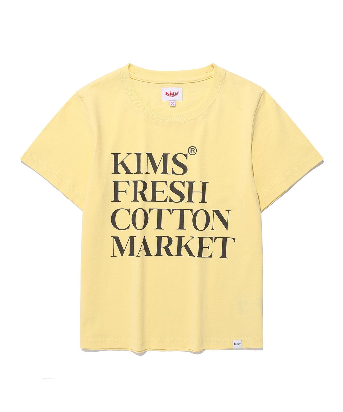 킴스 프레시 코튼 마켓(KIMS FRESH COTTON MARKET) (Unisex) Left Range Logo Tee Yellow