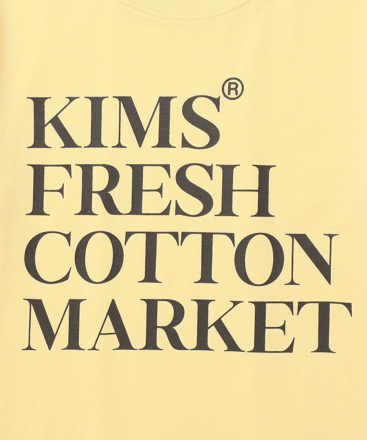 킴스 프레시 코튼 마켓(KIMS FRESH COTTON MARKET) (Unisex) Left Range Logo Tee Yellow