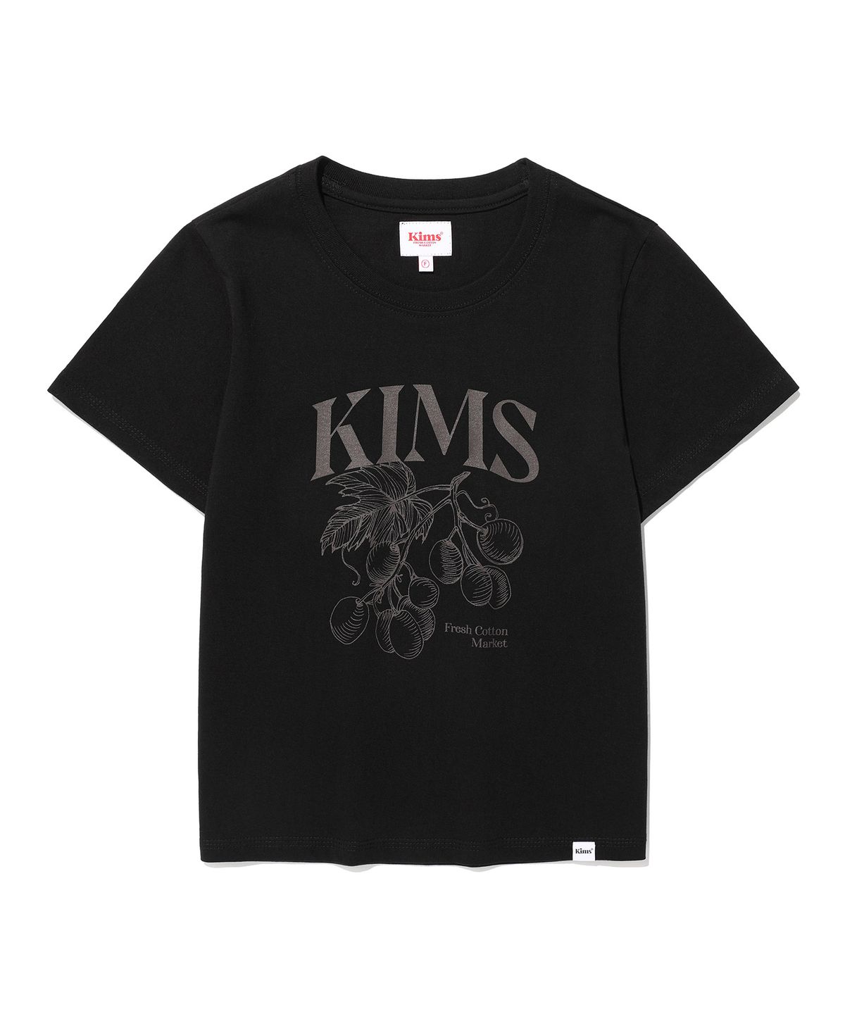 킴스 프레시 코튼 마켓(KIMS FRESH COTTON MARKET) (Unisex) Berry Sketch Tee Black